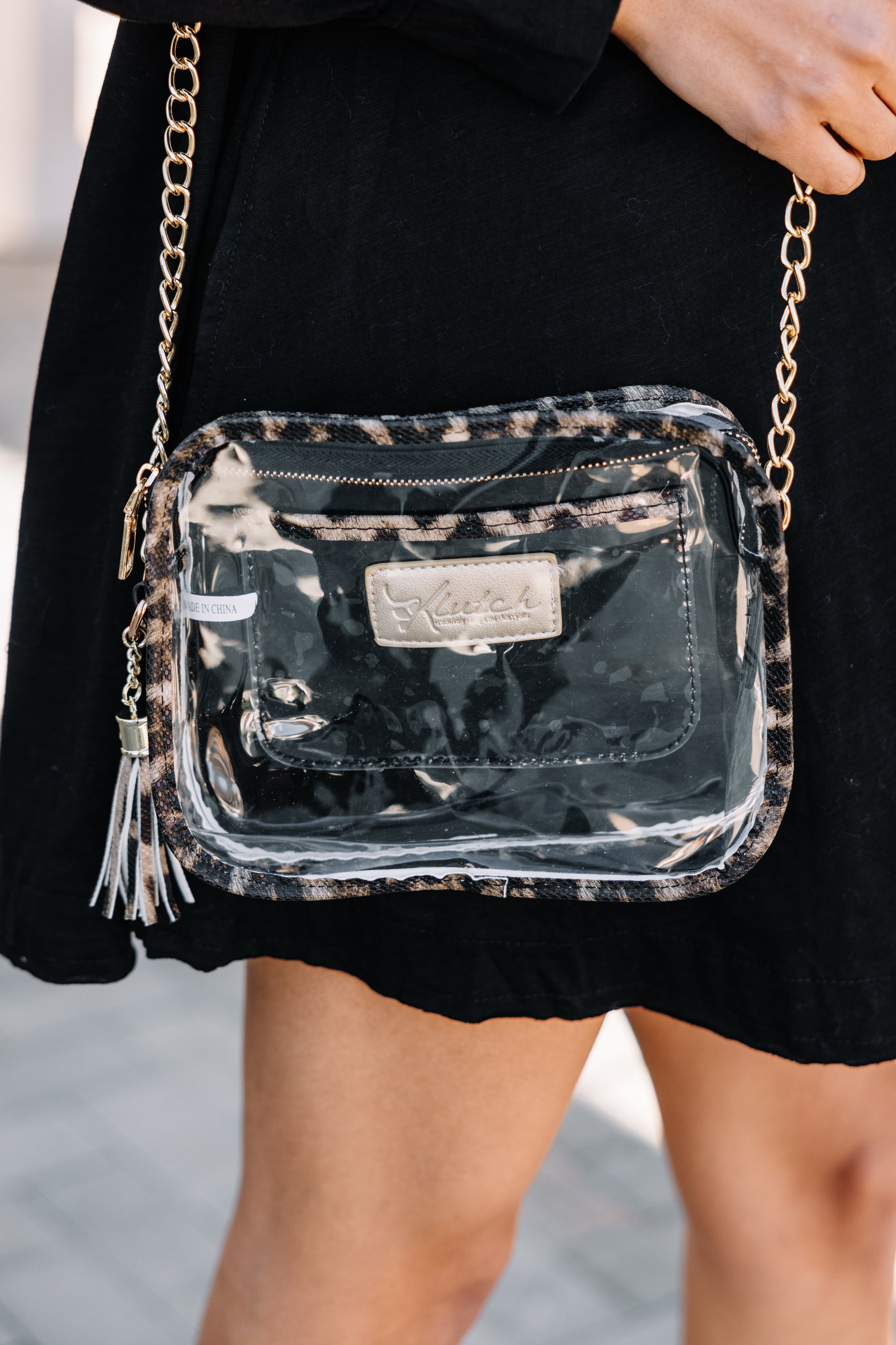 Brown Leopard Chic Clear Purse - Express Yourself!