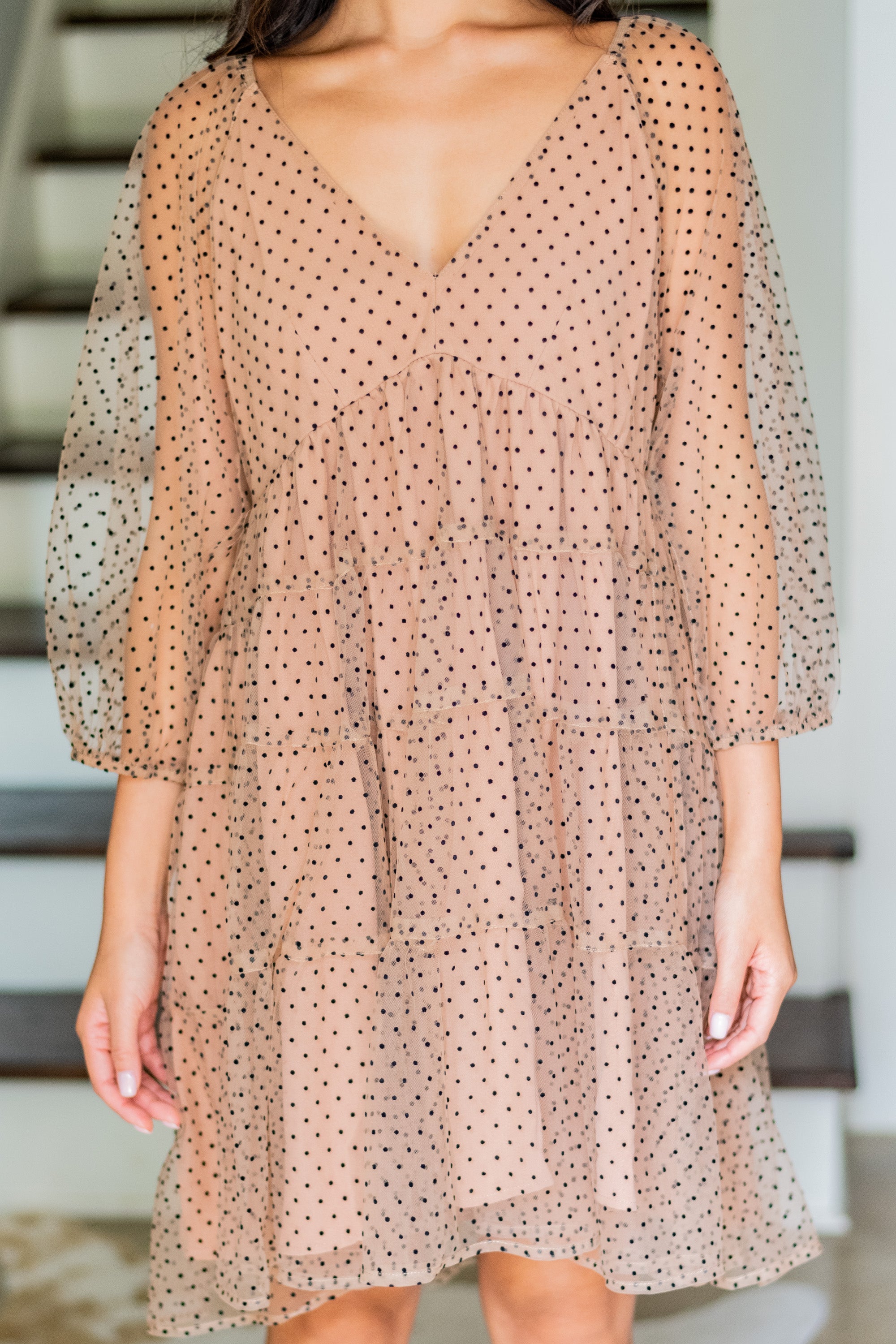 Irresistible Mocha Brown Polka Dot Dress for Your Best Moments