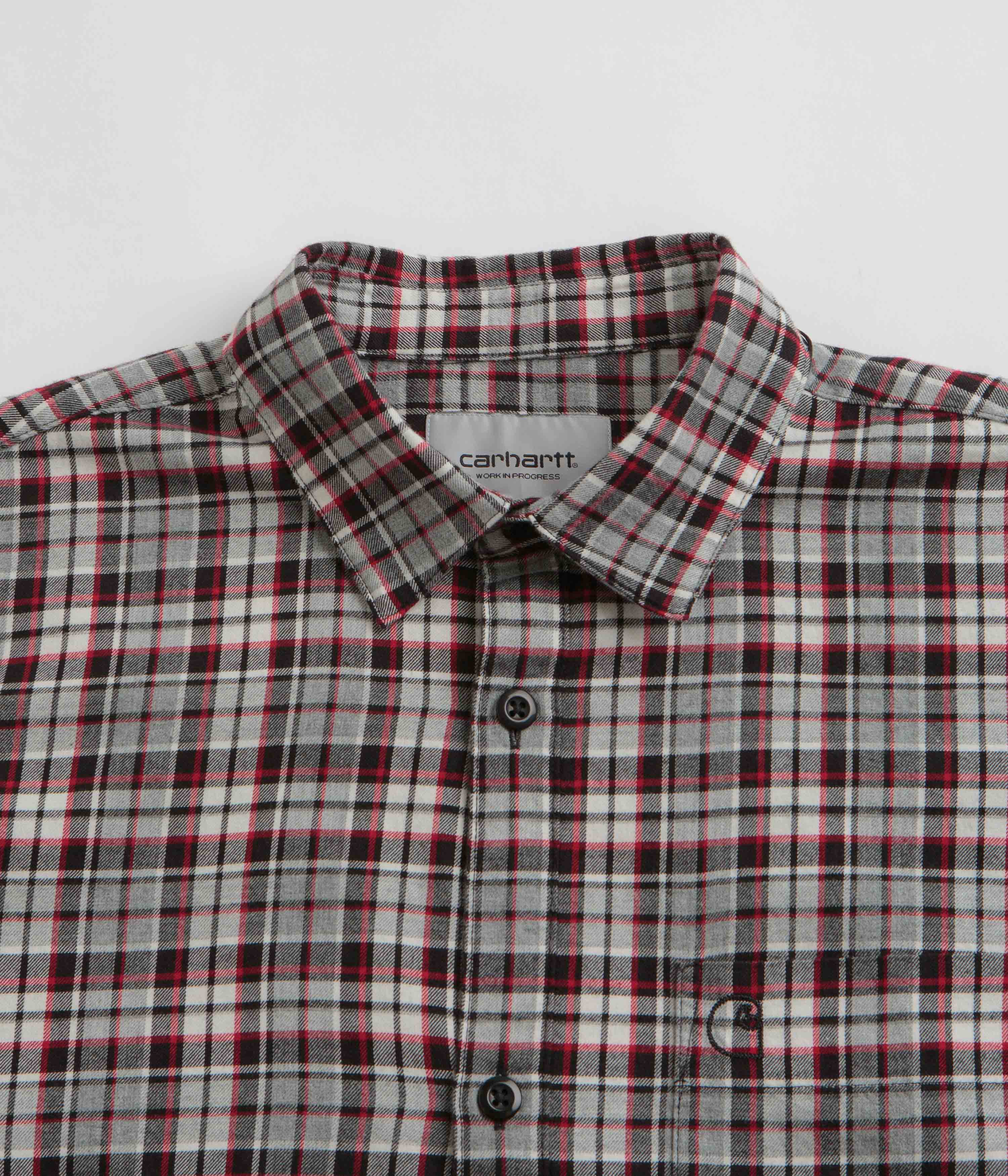Carhartt Yuma Grey Heather Twill Flannel Shirt - Timeless Style!