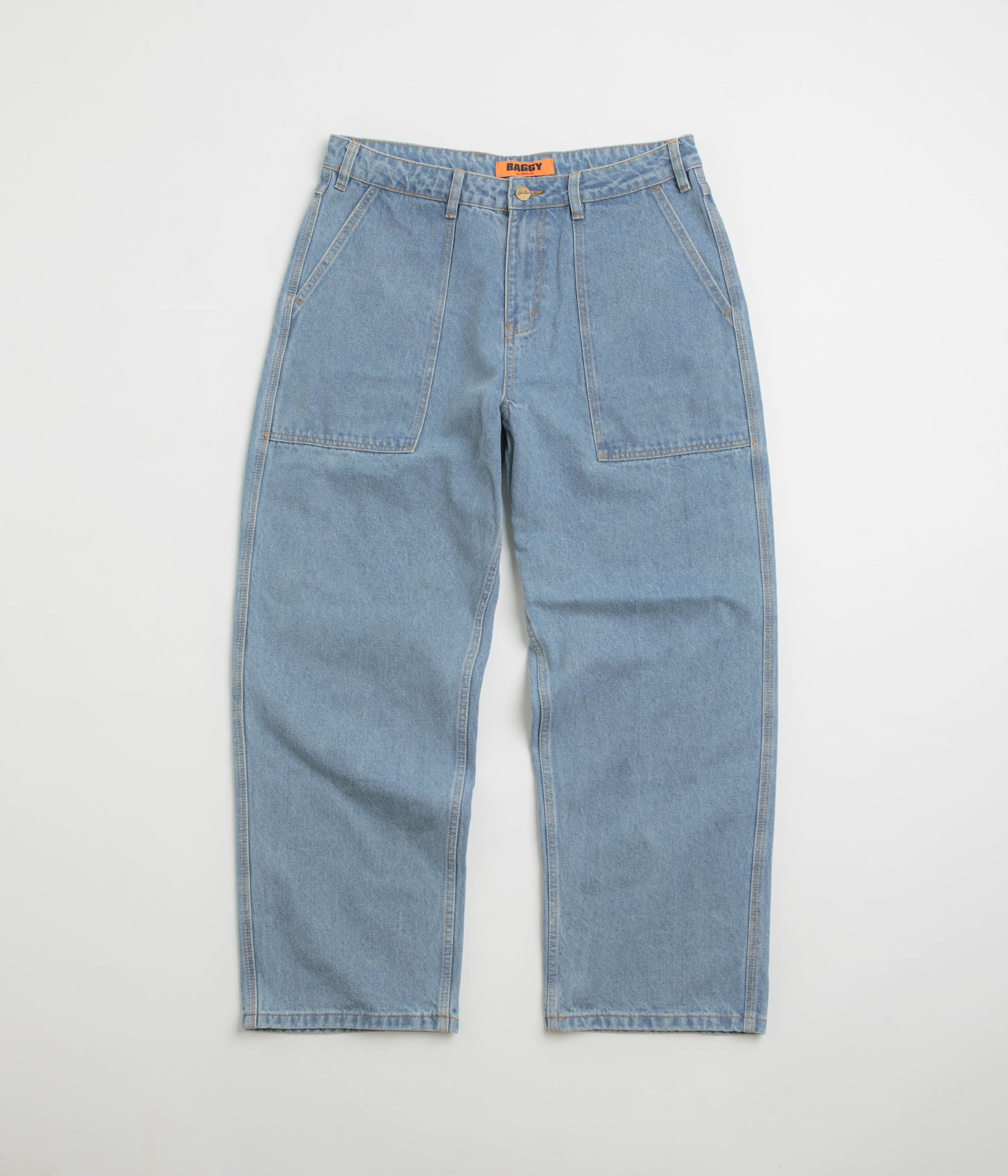 Butter Goods Washed Indigo Patch Pocket Jeans - A Skate-Inspired Fashion Must-Have