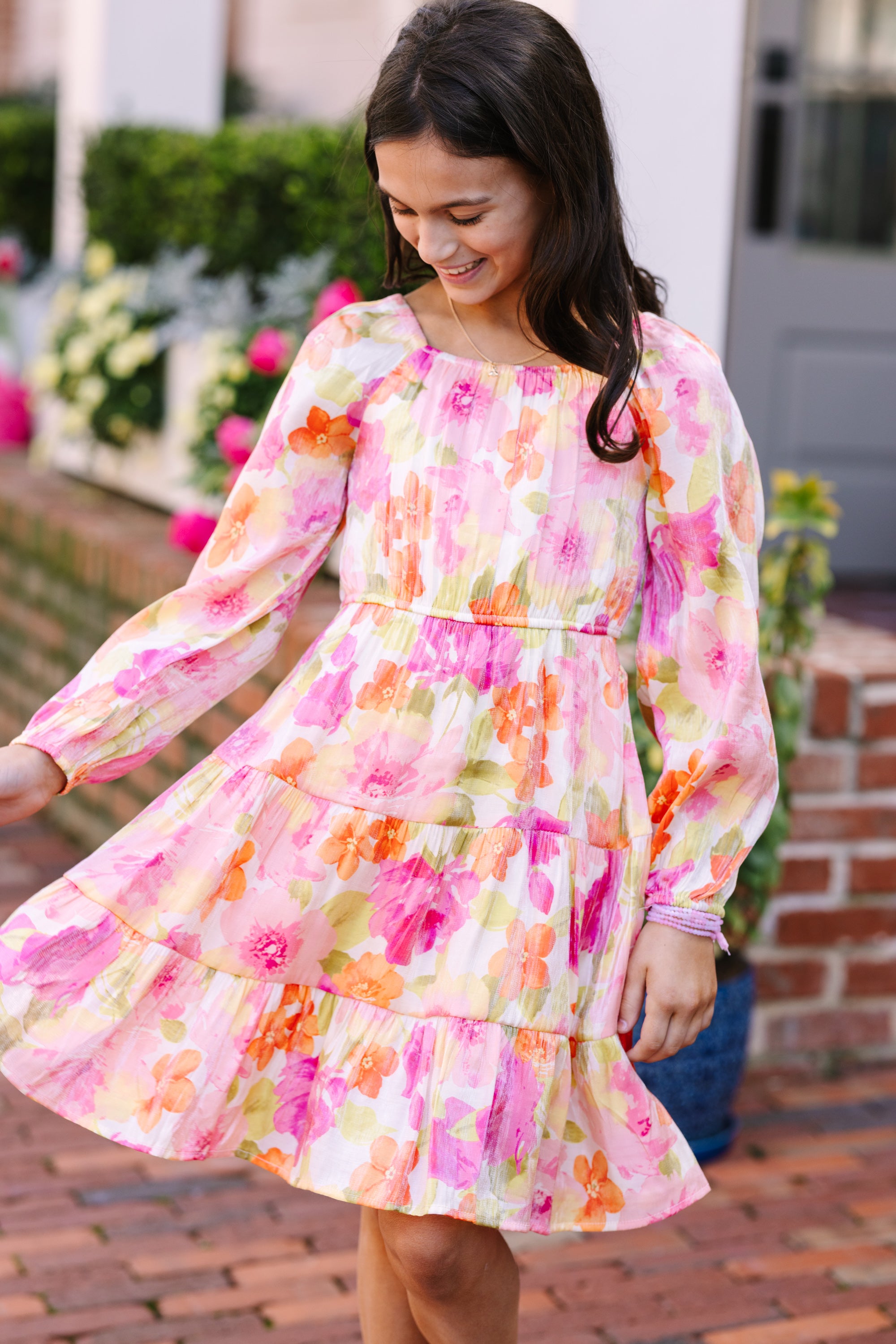 Pink Floral Babydoll Dress for Girls: Capture Hearts!