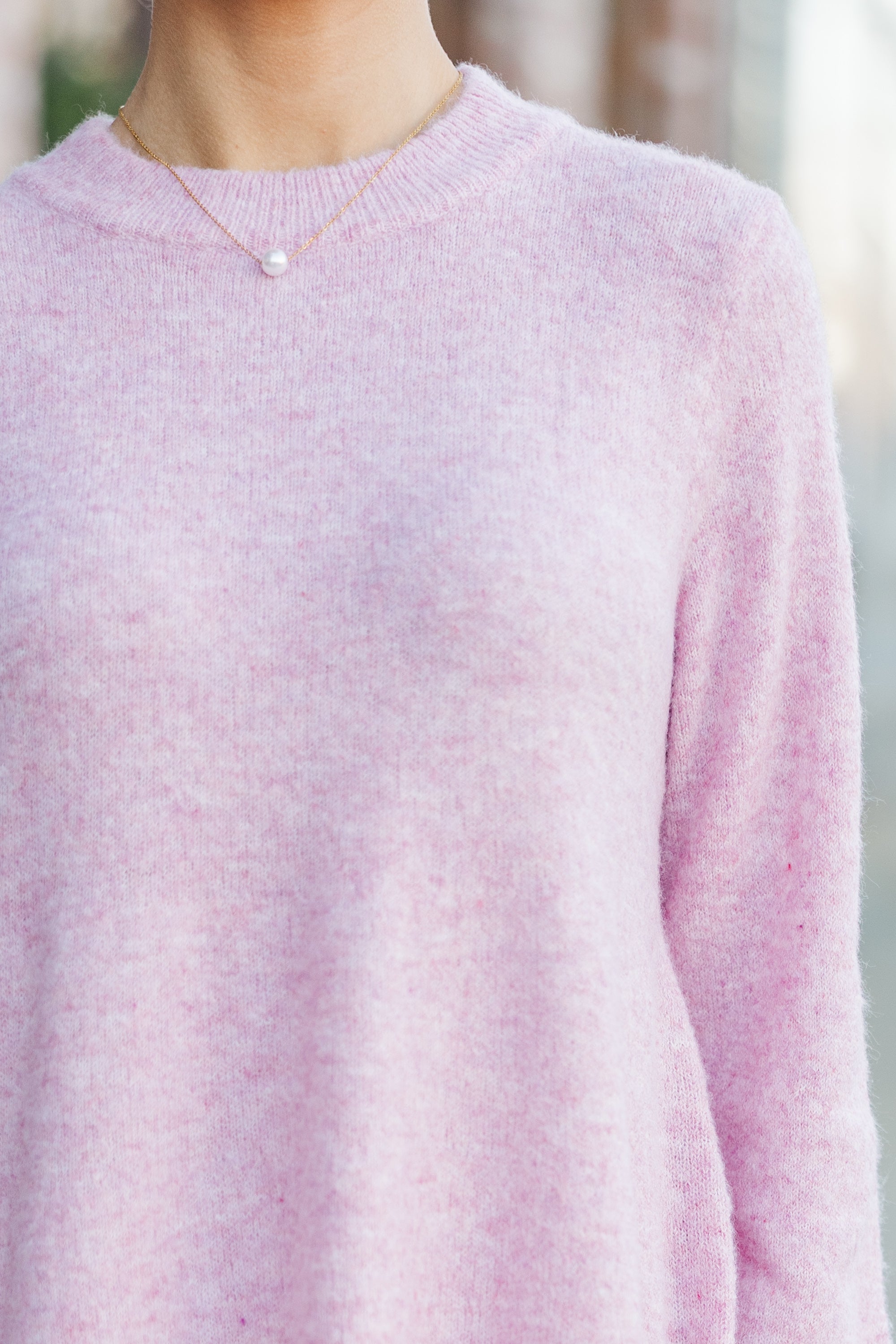 Be The One: Enchanting Pink Babydoll Sweater Dress