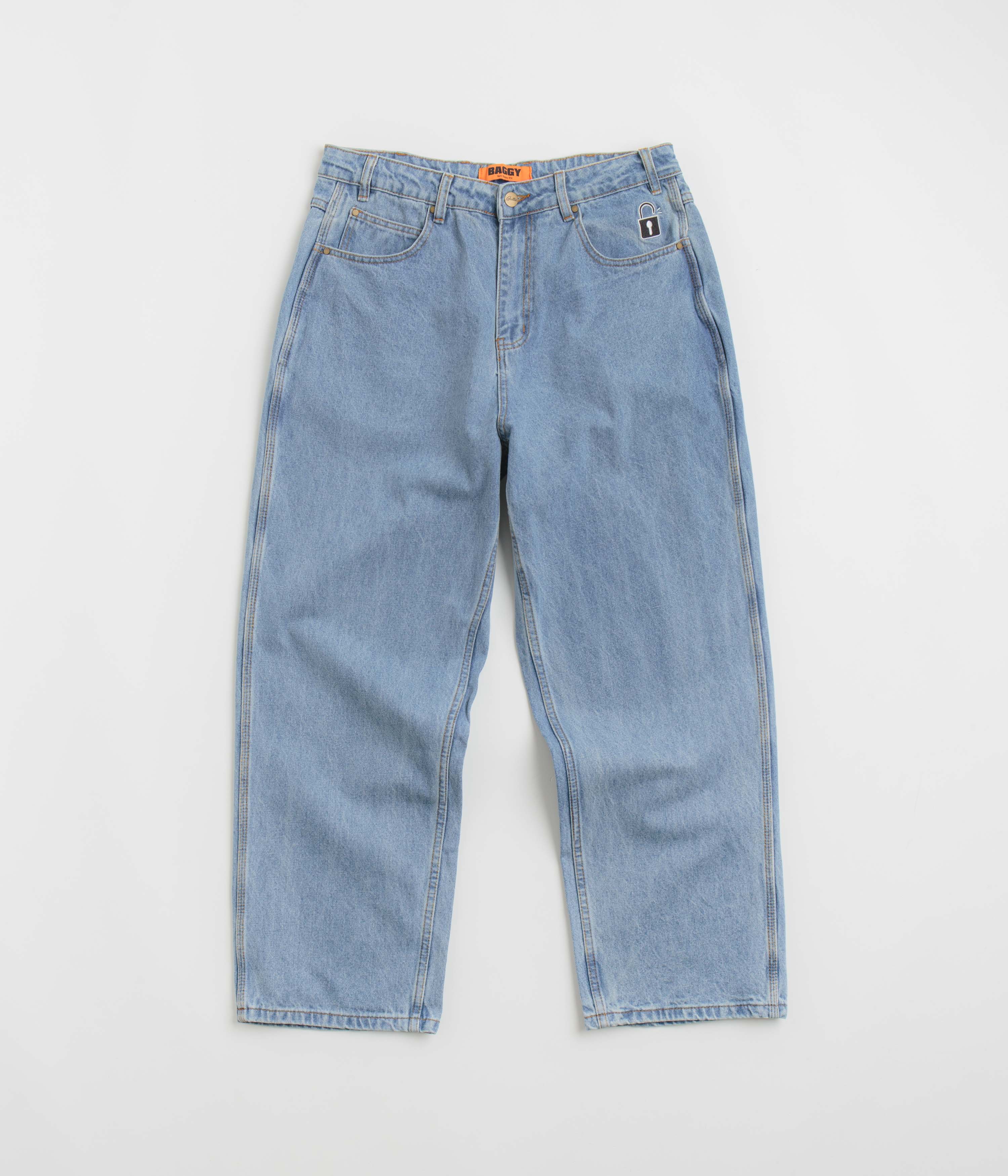 Butter Goods Lock Baggy Jeans - Light Indigo