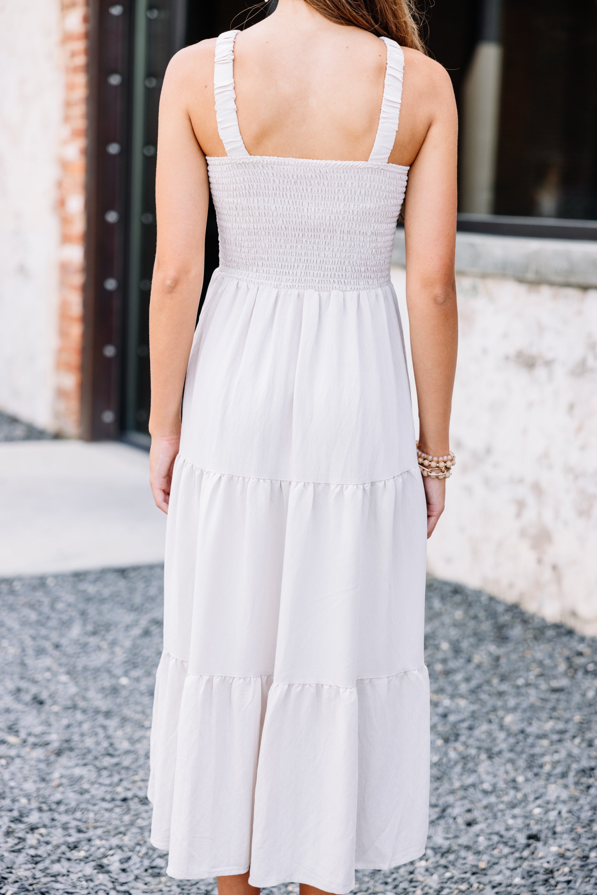 Feeling Fabulous Taupe Brown Midi Dress