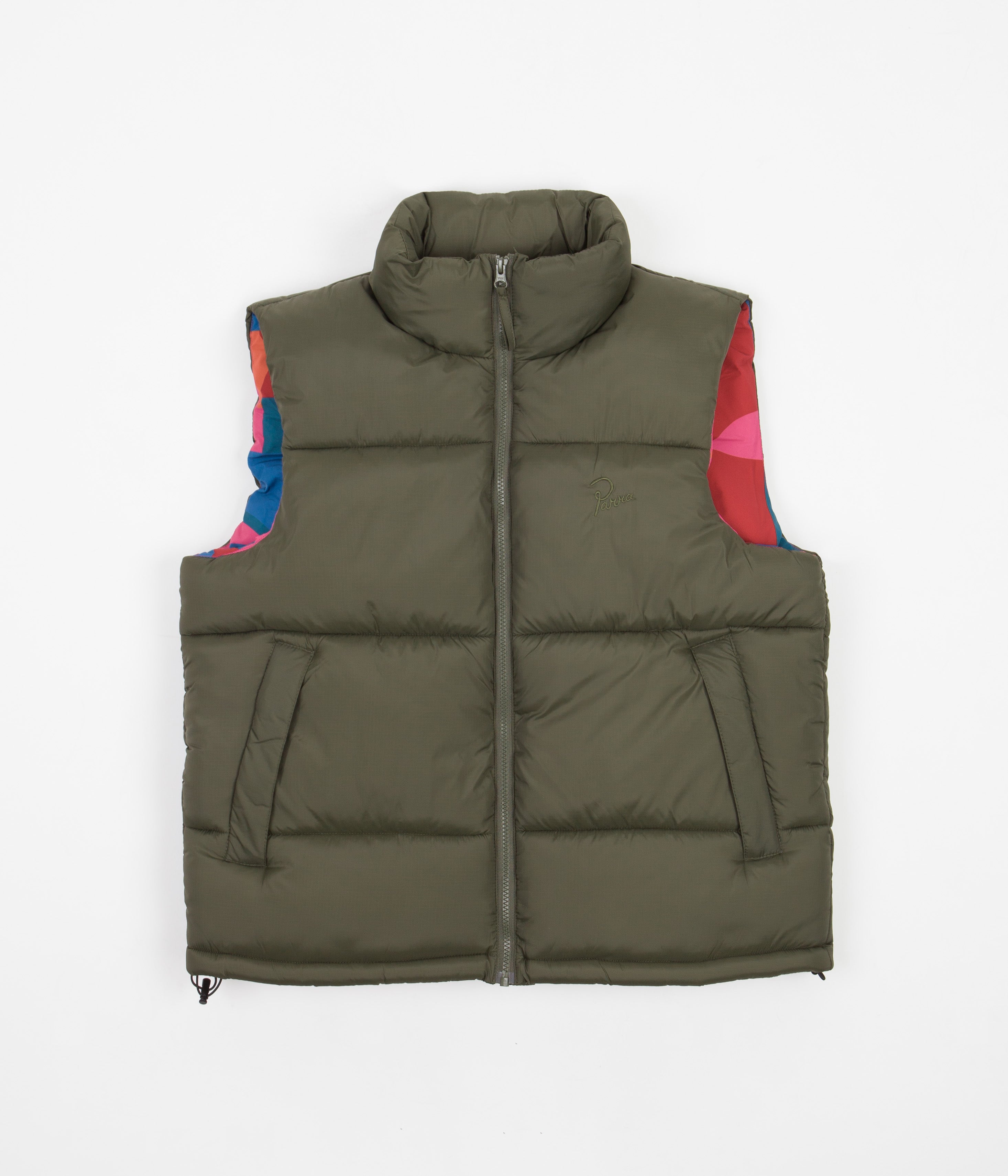 by Parra Olive Sitting Pear Puffer Vest - Stay Warm in Style!