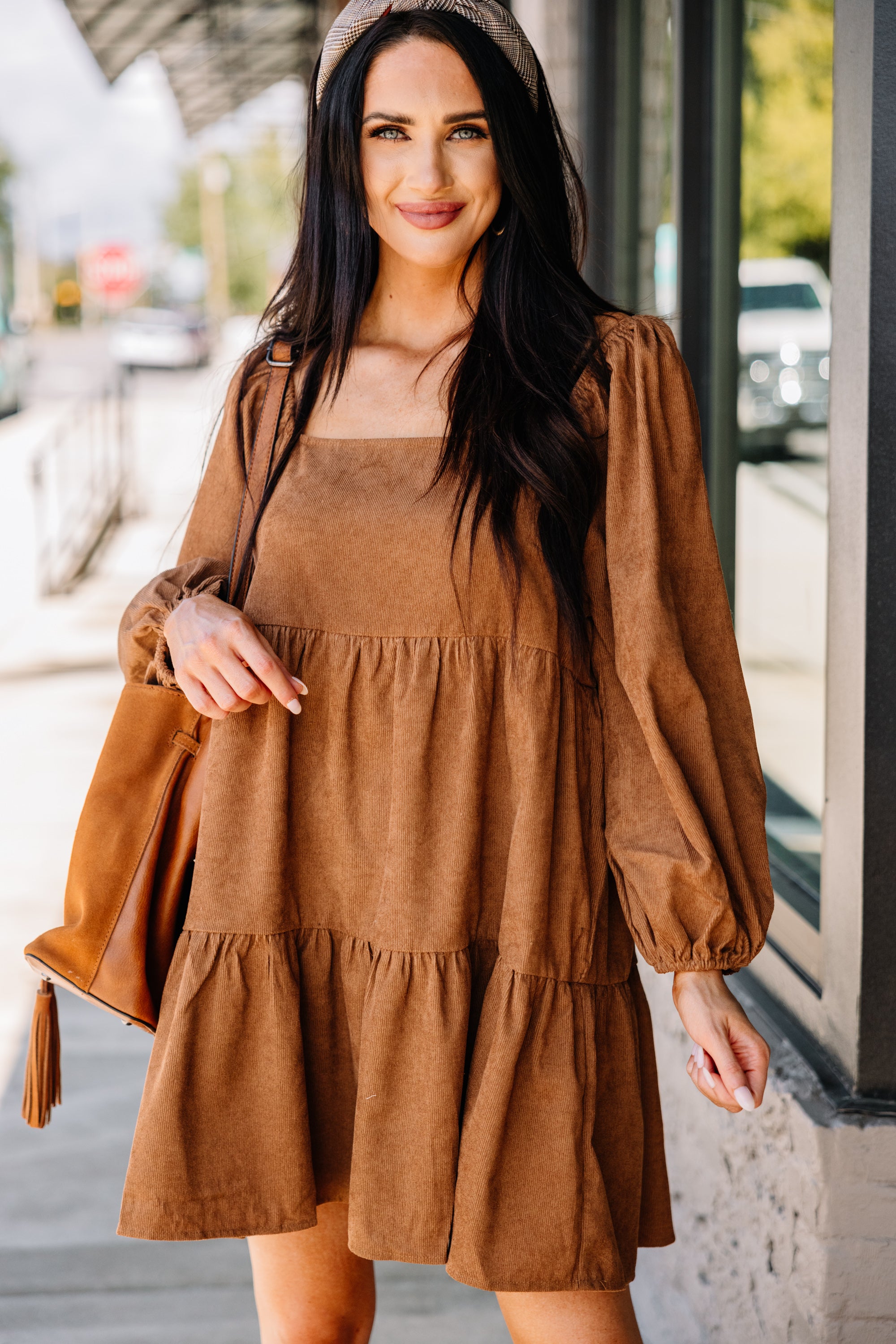 Fall Must-Have: Be The One Brown Corduroy Mini Dress