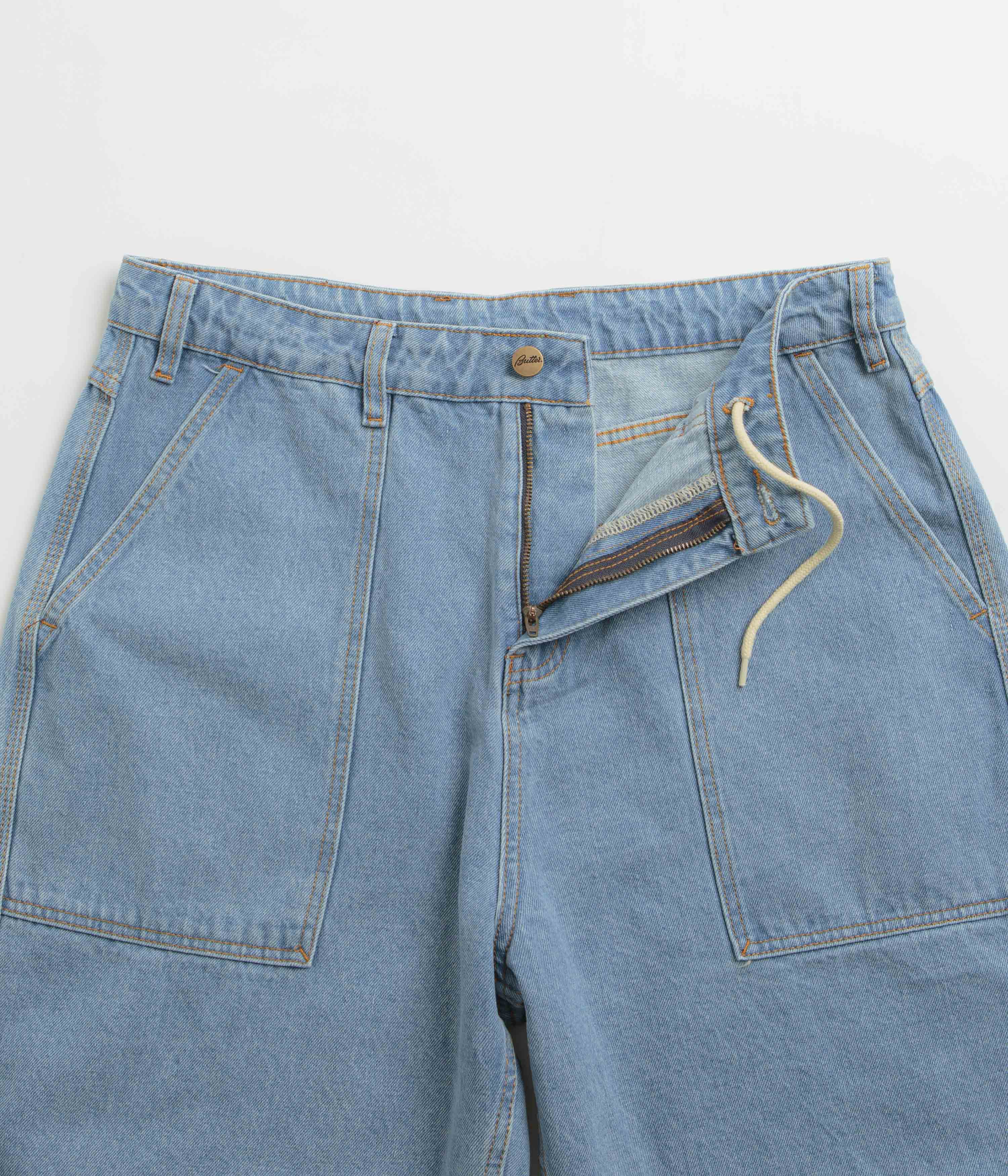 Butter Goods Washed Indigo Patch Pocket Denim Shorts - A Skate Culture Must-Have