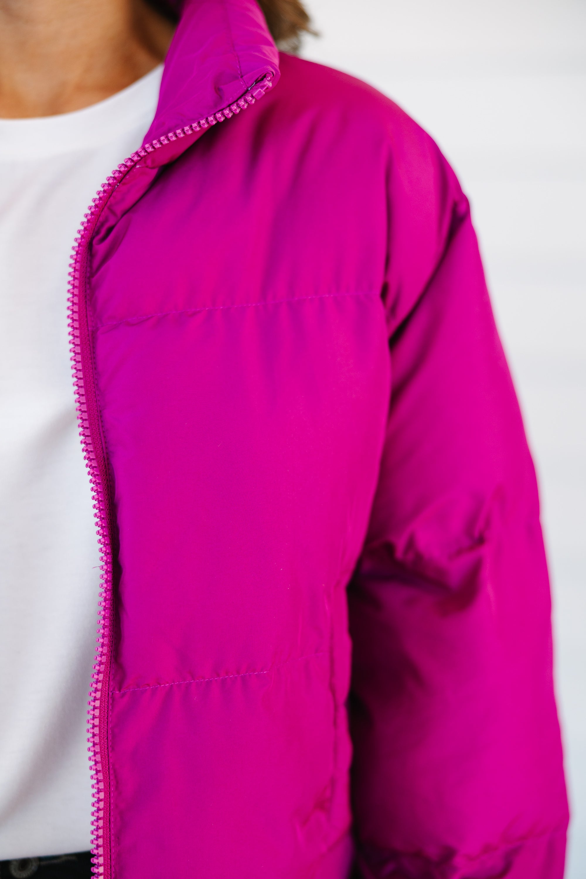 Be Bold! Stunning Magenta Purple Puffer Jacket