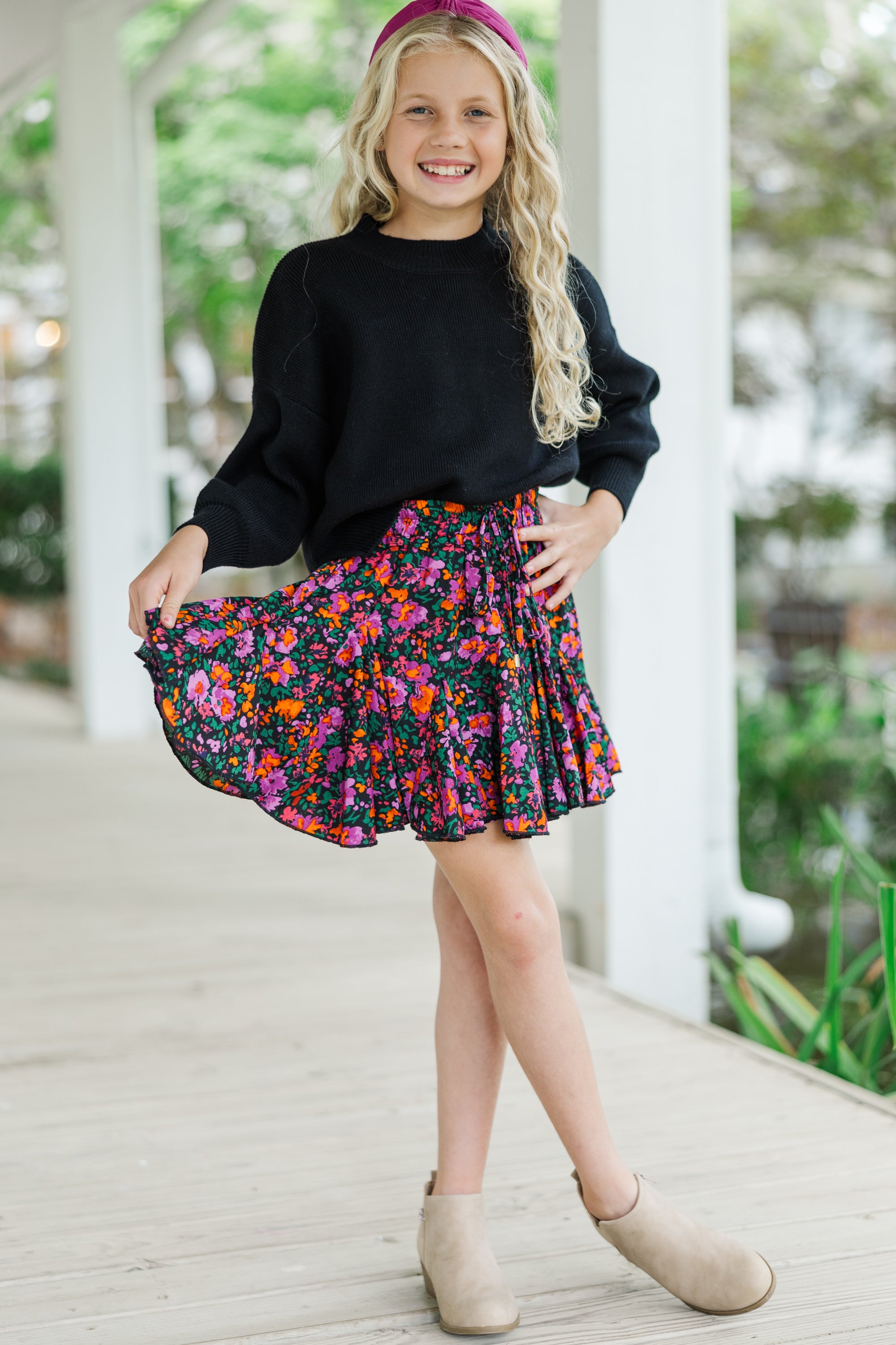 Girls' Must-Have: Perfectly You Black Mock Neck Sweater