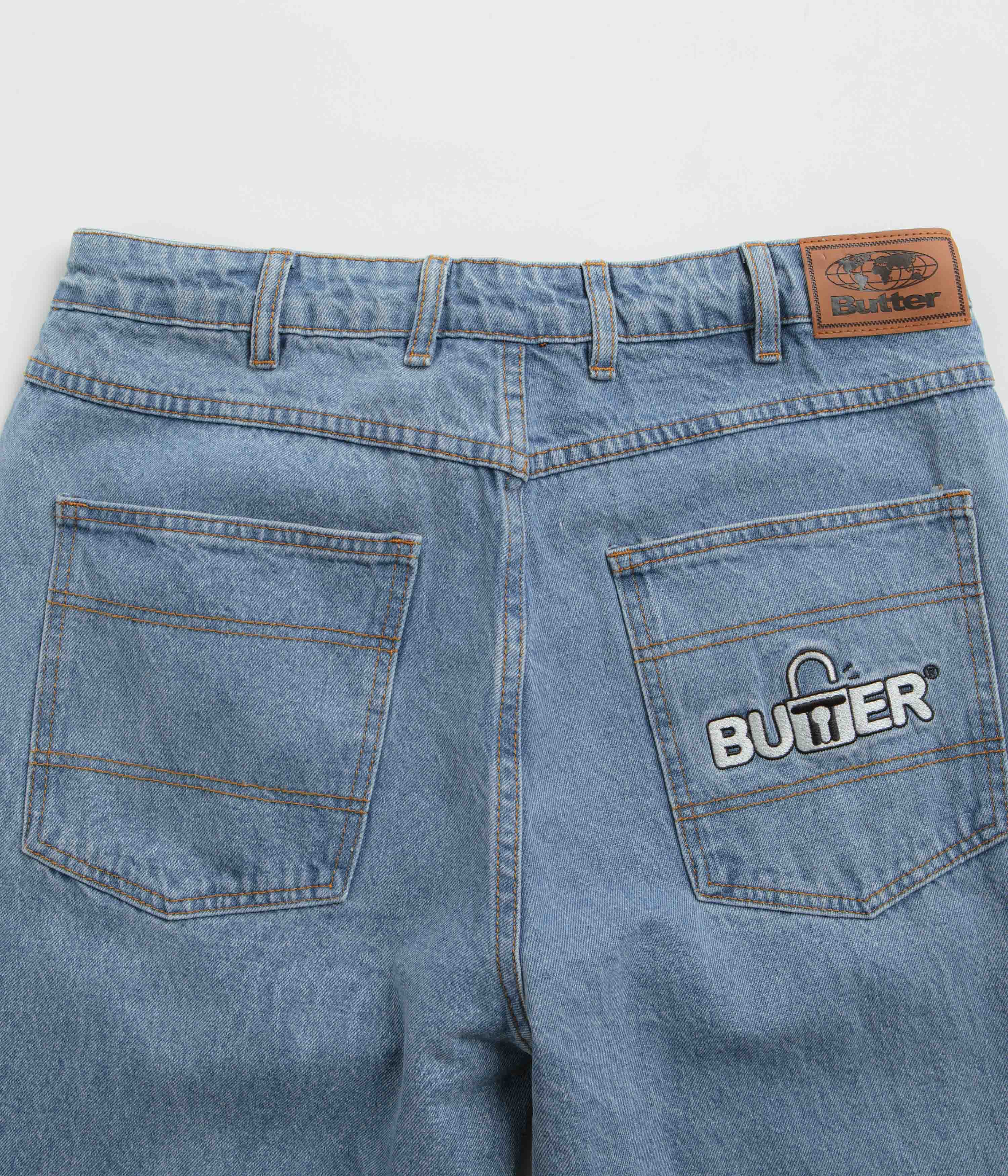 Butter Goods Lock Baggy Jeans - Stunning Light Indigo