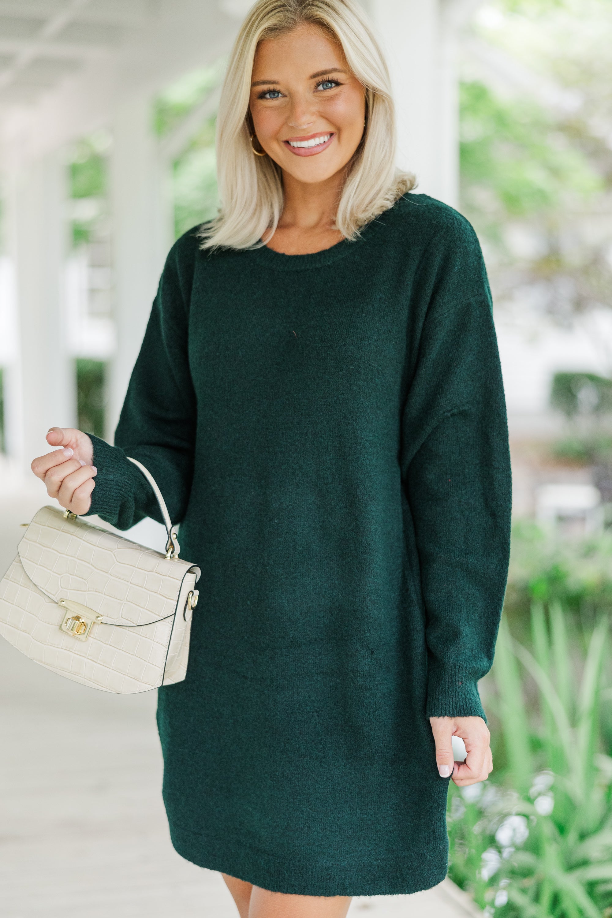 Gorgeous Emerald Green Sweater Dress for Your Best Look