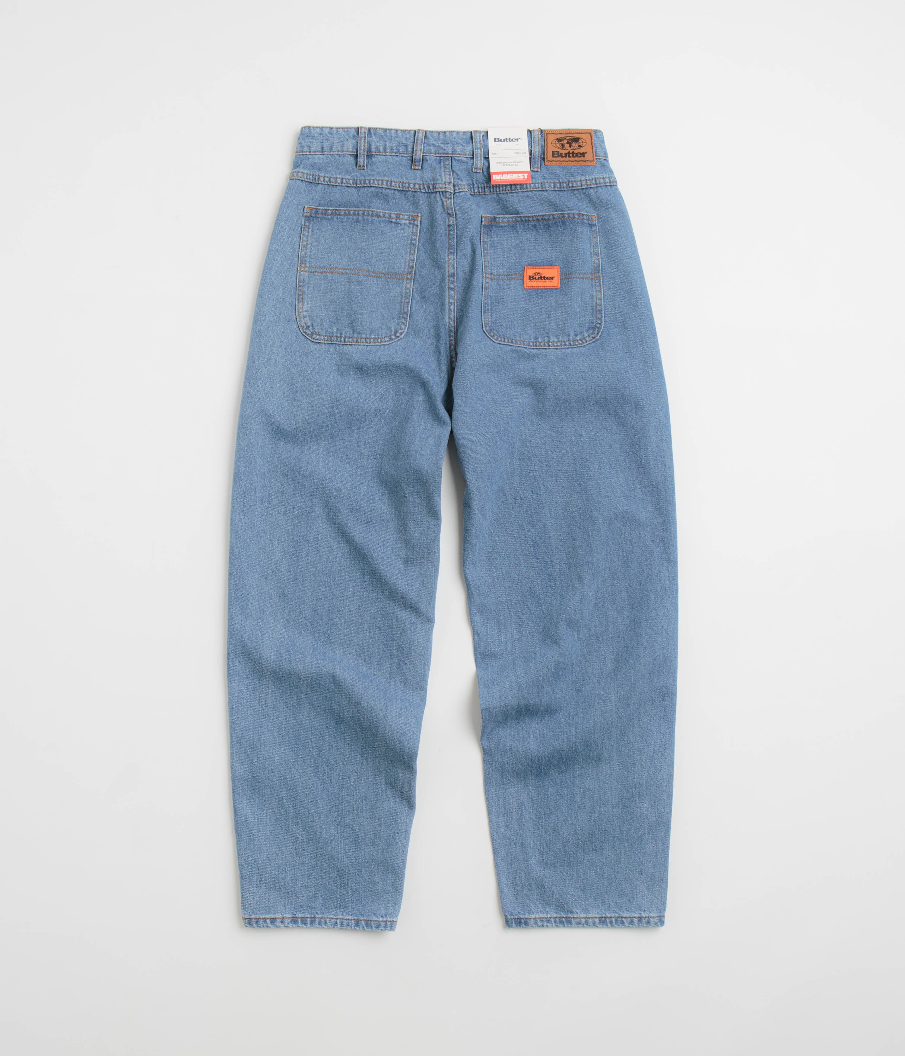 Butter Goods Santosuosso Washed Indigo Denim Pants - Ultra Baggy & Stylish