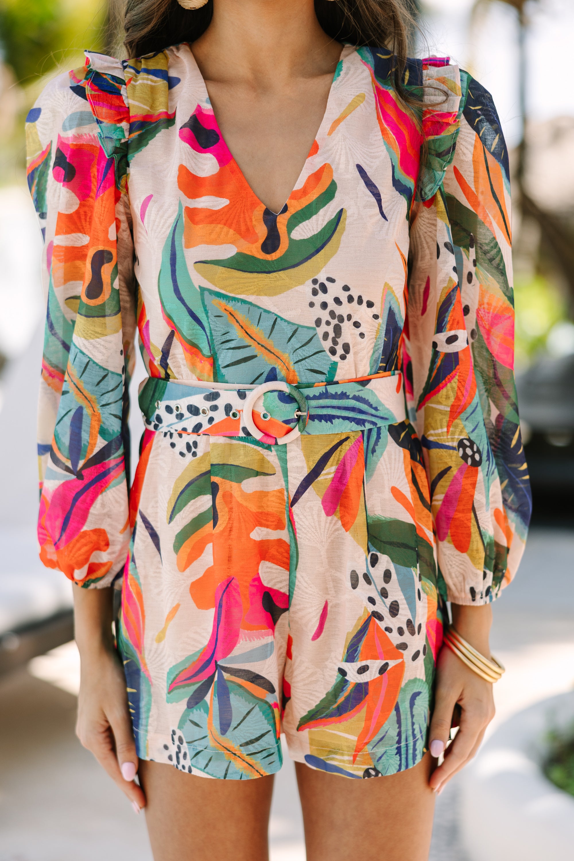 Must-Have Multi-Colored Tropical Romper for Your Dream Vacation