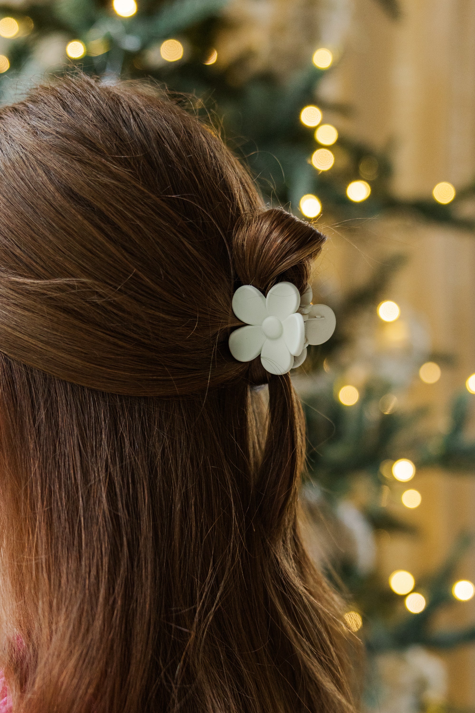 Adorable Girls' Pretty Petals White Flower Hair Clip