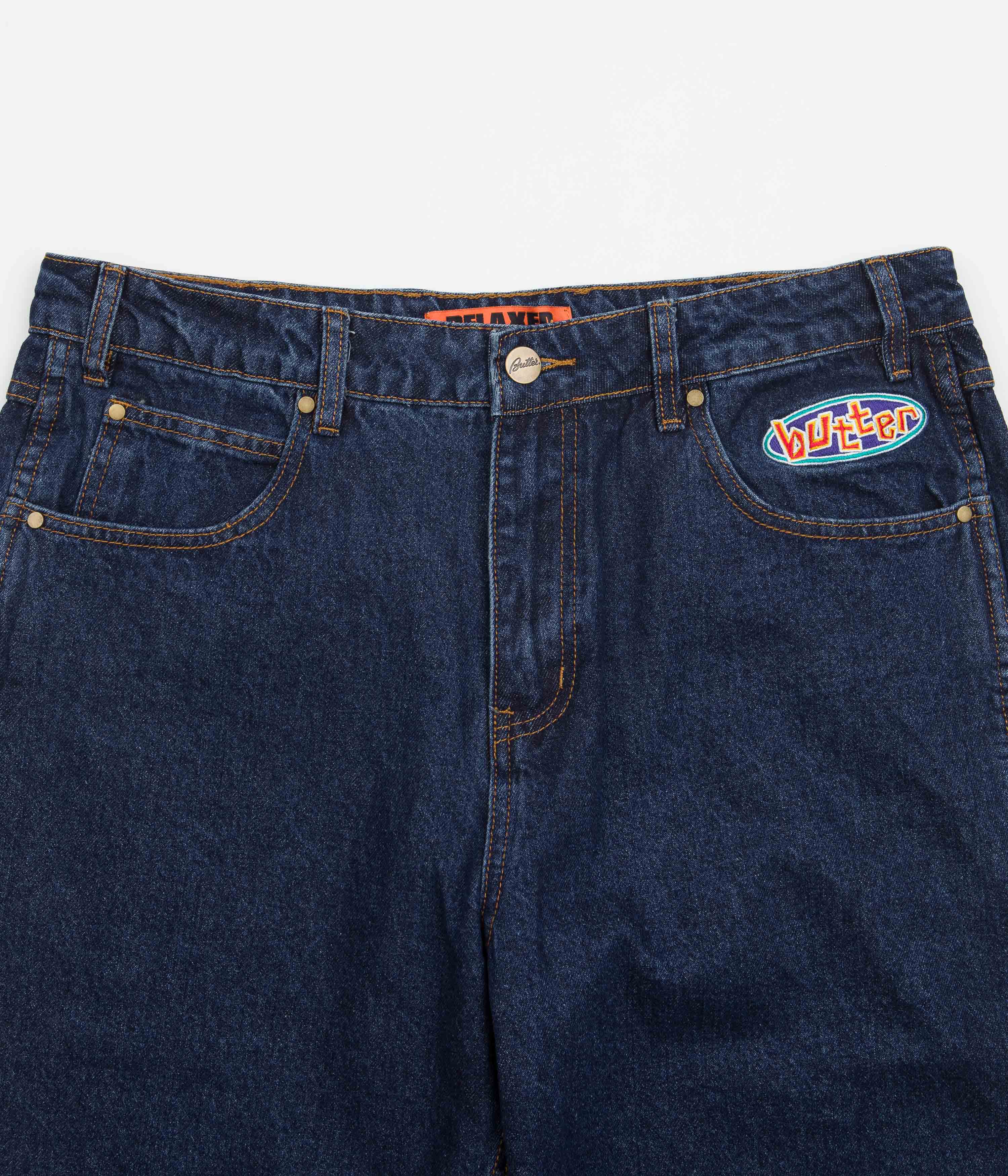 Butter Goods Dark Indigo Scattered Jeans - Must-Have for Skaters