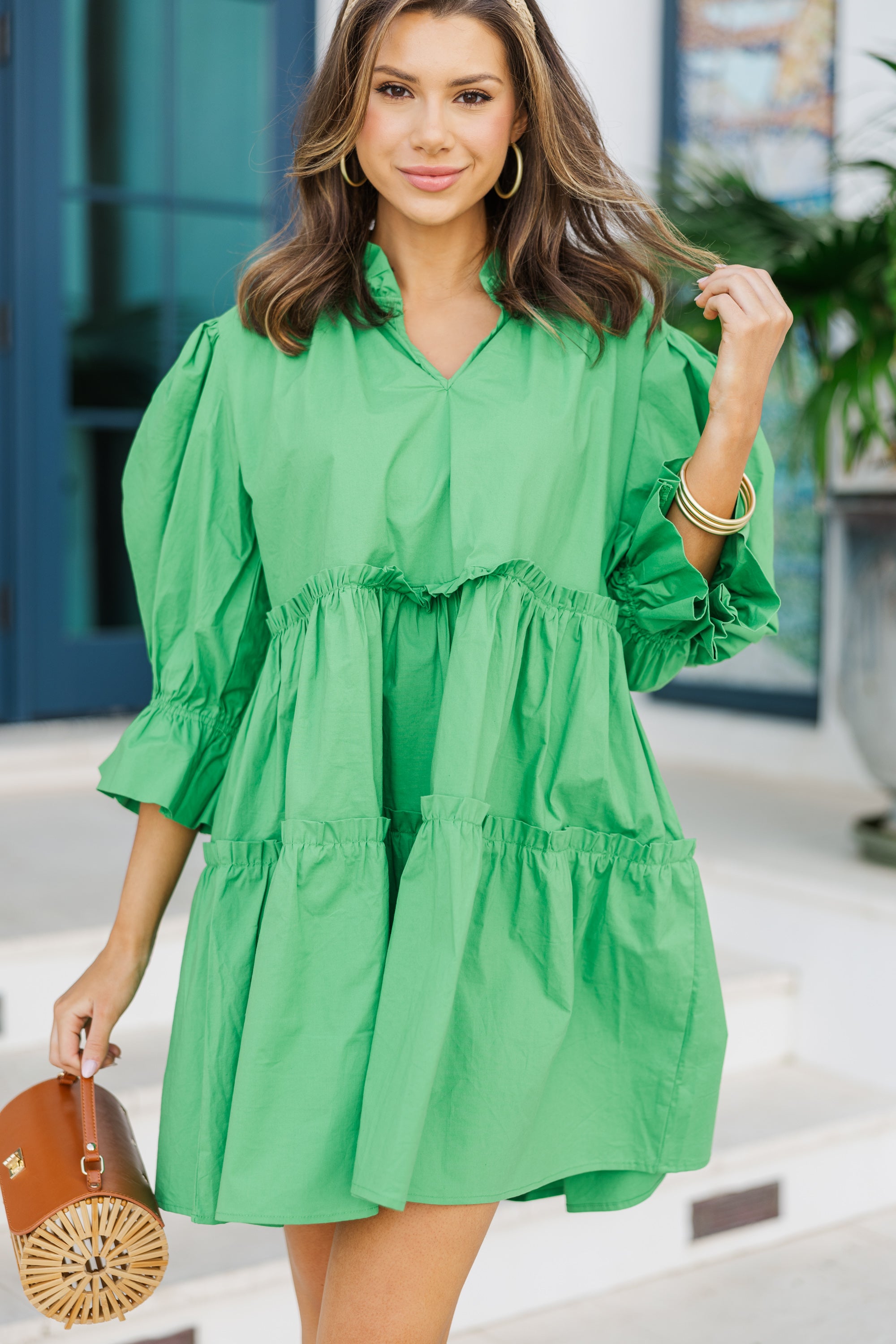 Love-Inspired Green Babydoll Dress: A Summer Must-Have!