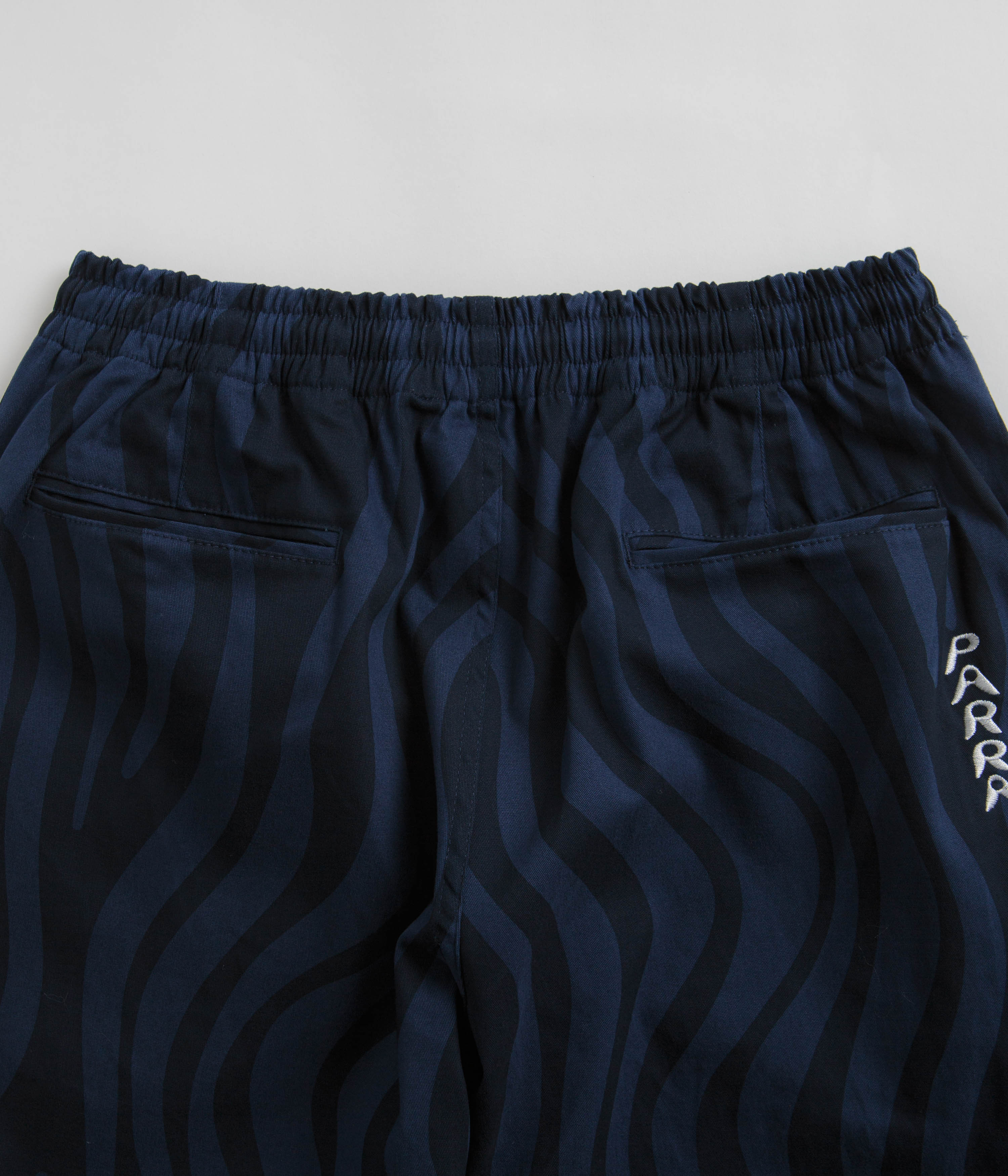 by Parra Blue Flowing Stripes Pants - A Fashion Statement