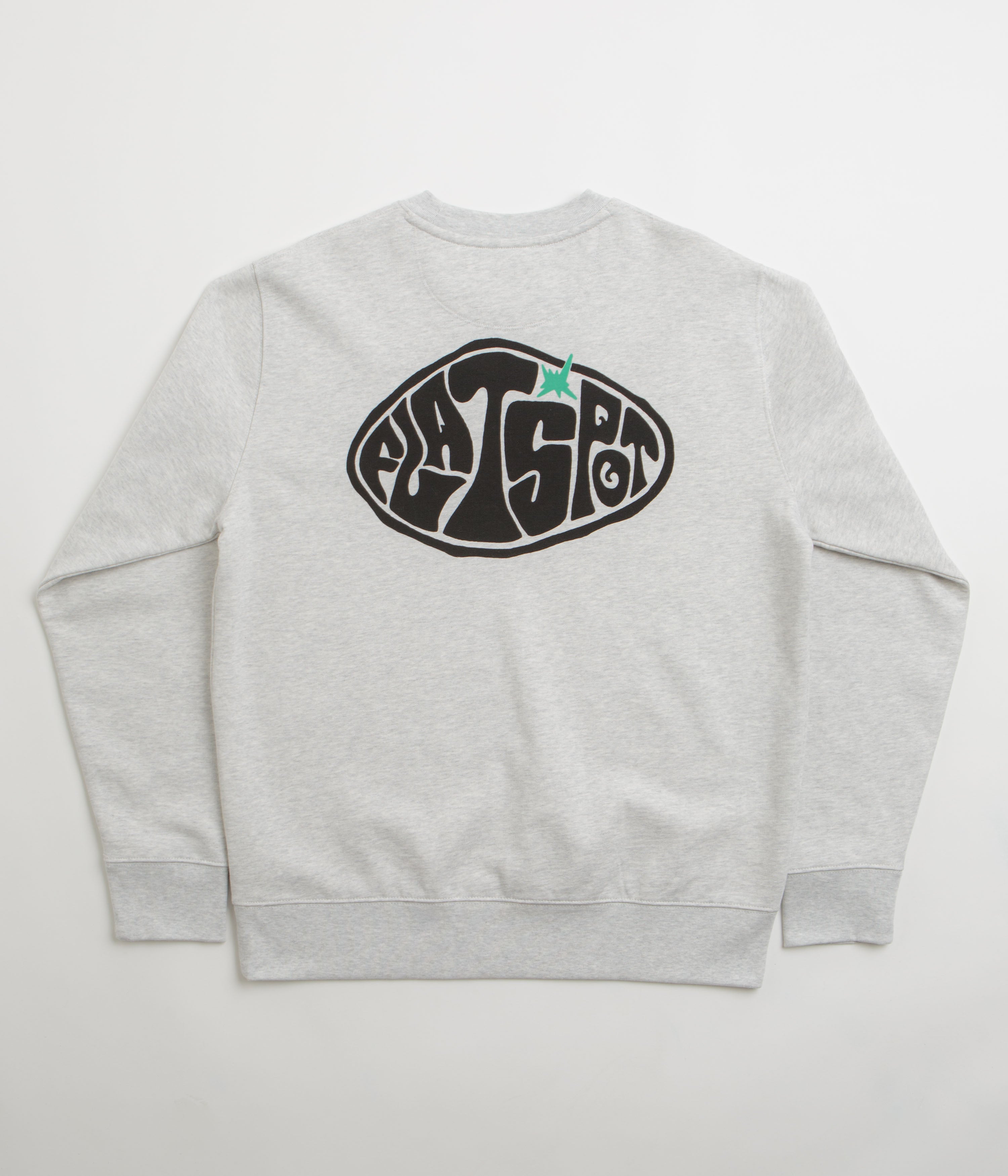 Stylish Flatspot Hole Crewneck Sweatshirt in Cool Heather Grey