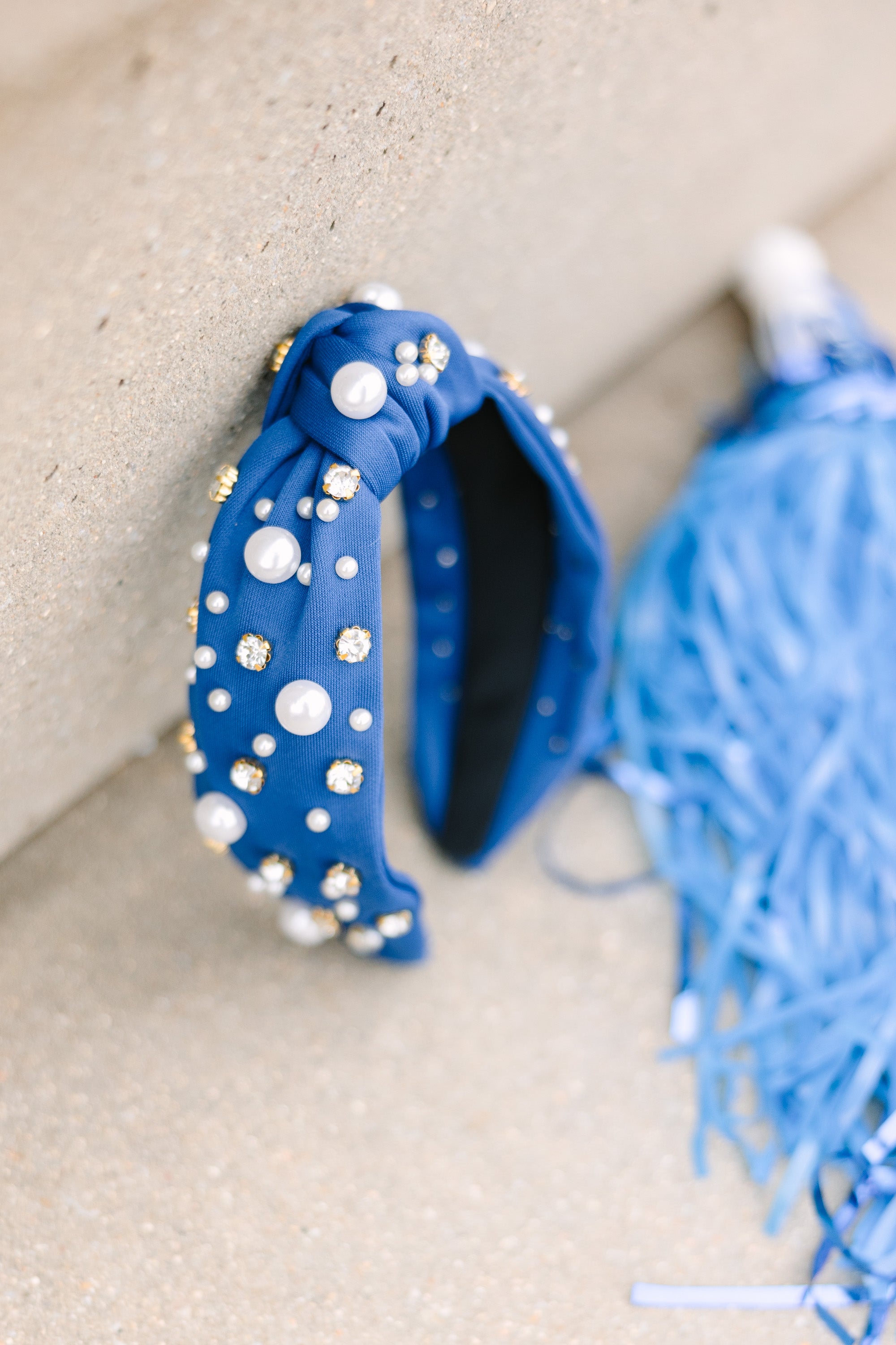Gorgeous All In Blue Embellished Headband
