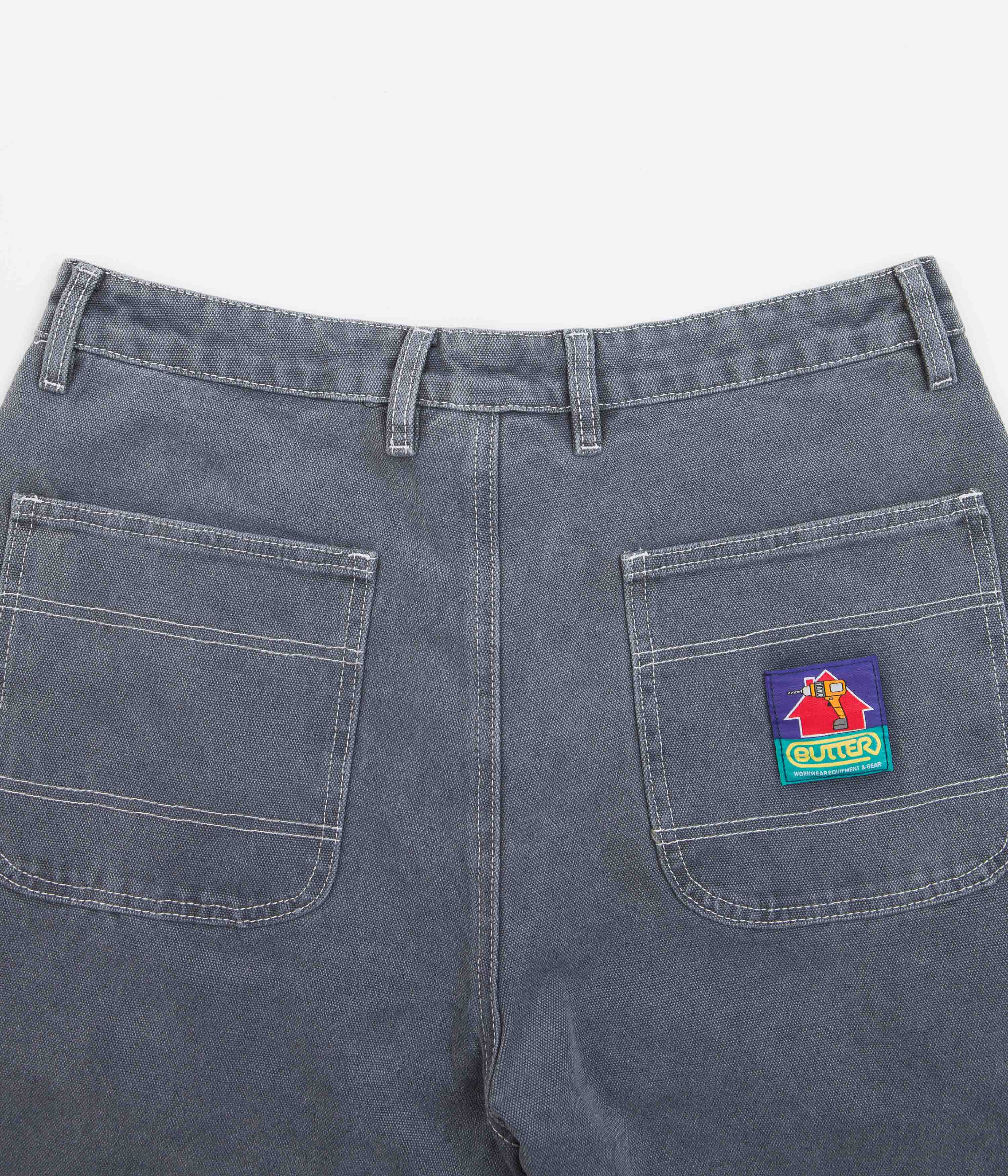 Butter Goods Slate Washed Canvas Work Shorts - Stylish and Durable