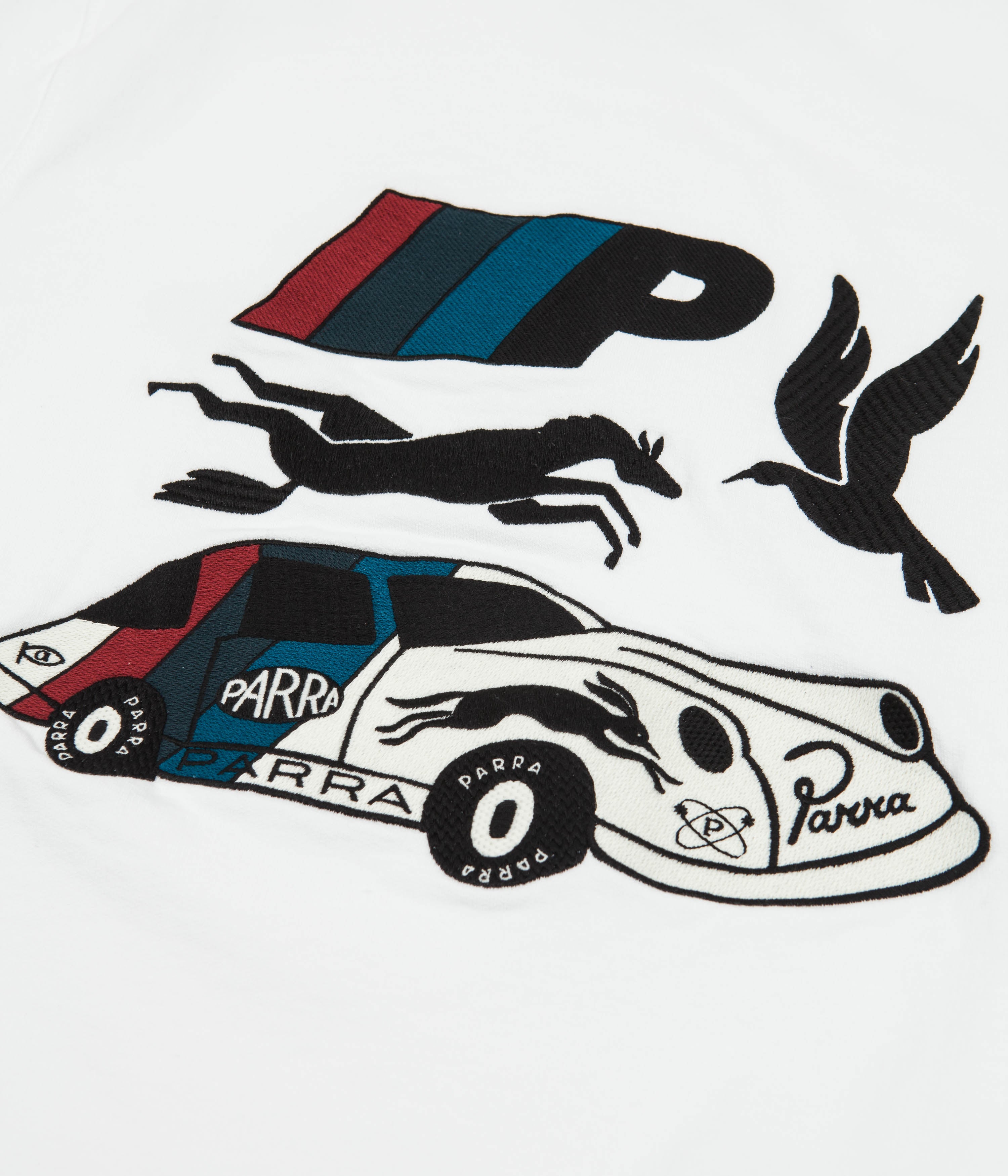 by Parra Parra Racing Team White Crewneck Sweatshirt - A Must - Have!