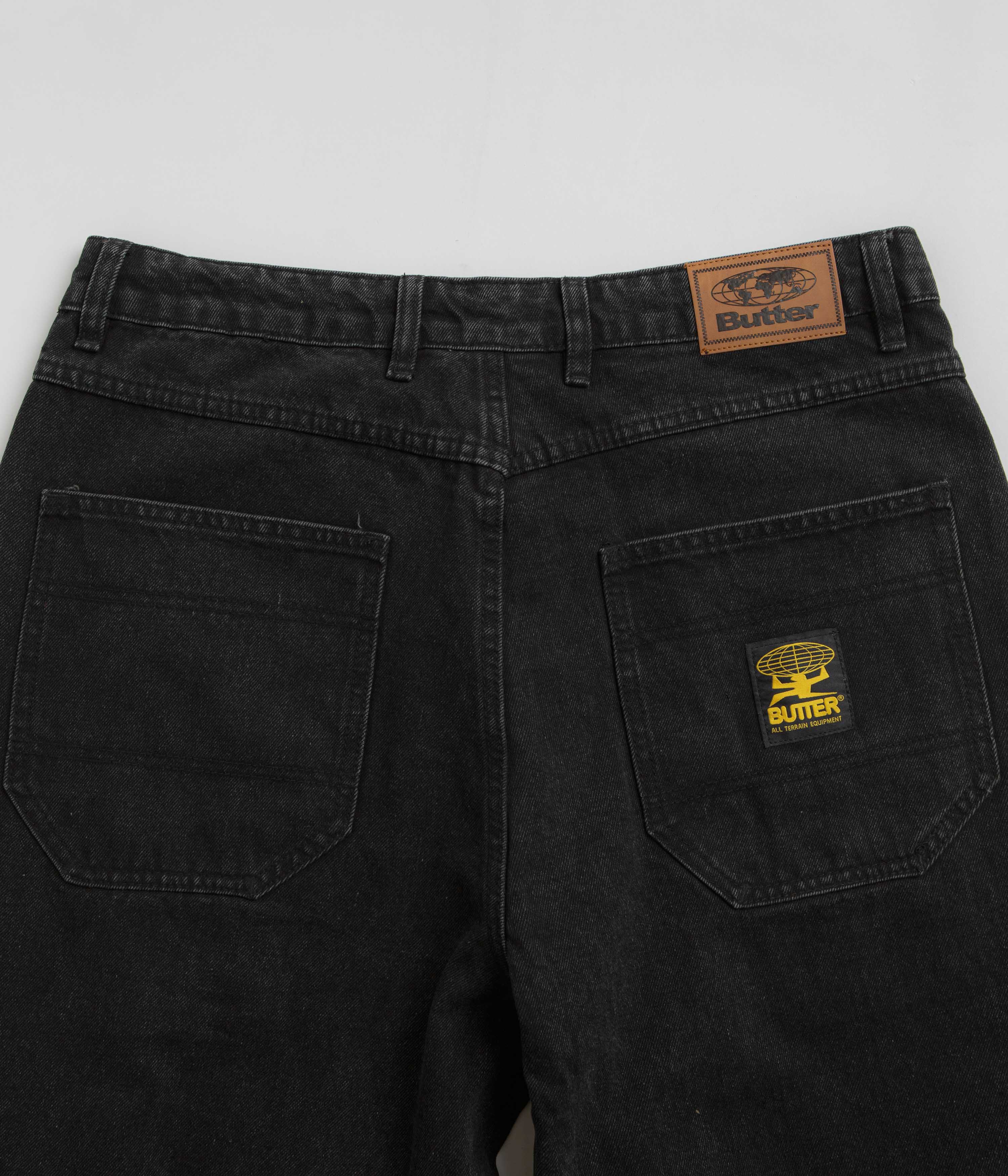 Butter Goods Washed Black Patch Pocket Jeans - Stylish and Comfortable
