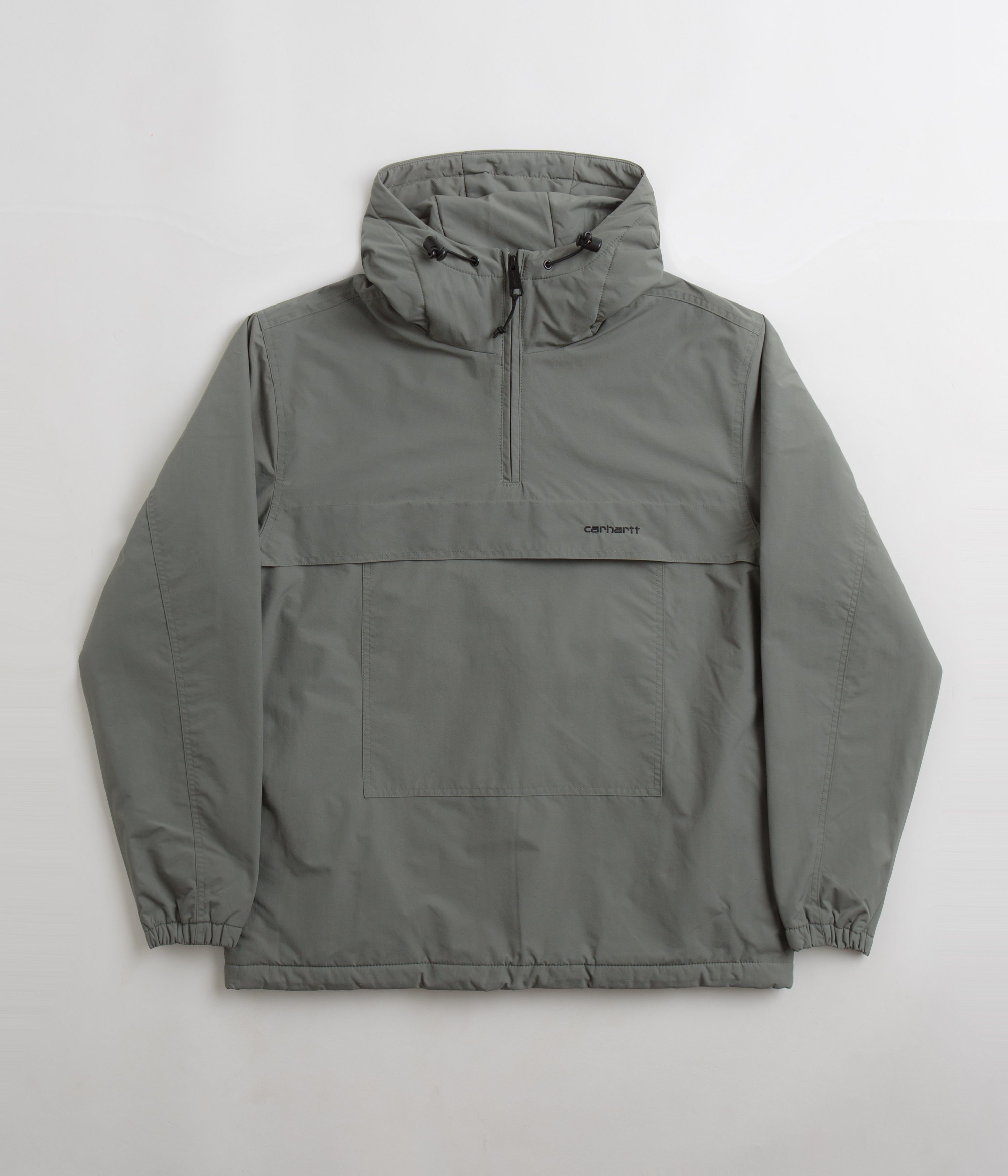 Carhartt Smoke Green/Black Windbreaker Pullover Jacket - A Must-Have!