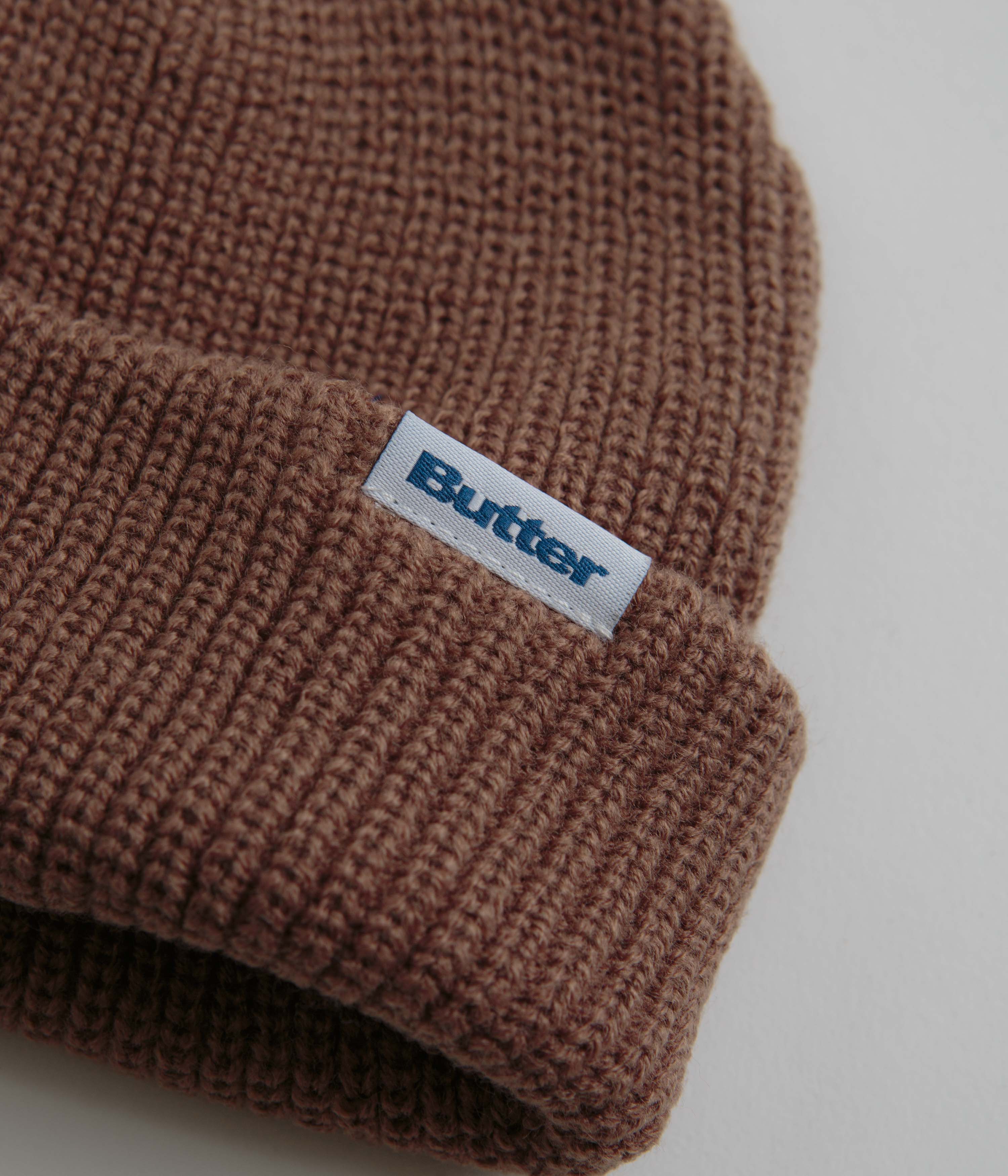 Butter Goods Brown & White Wharfie Beanie - Stylish and Comfortable!