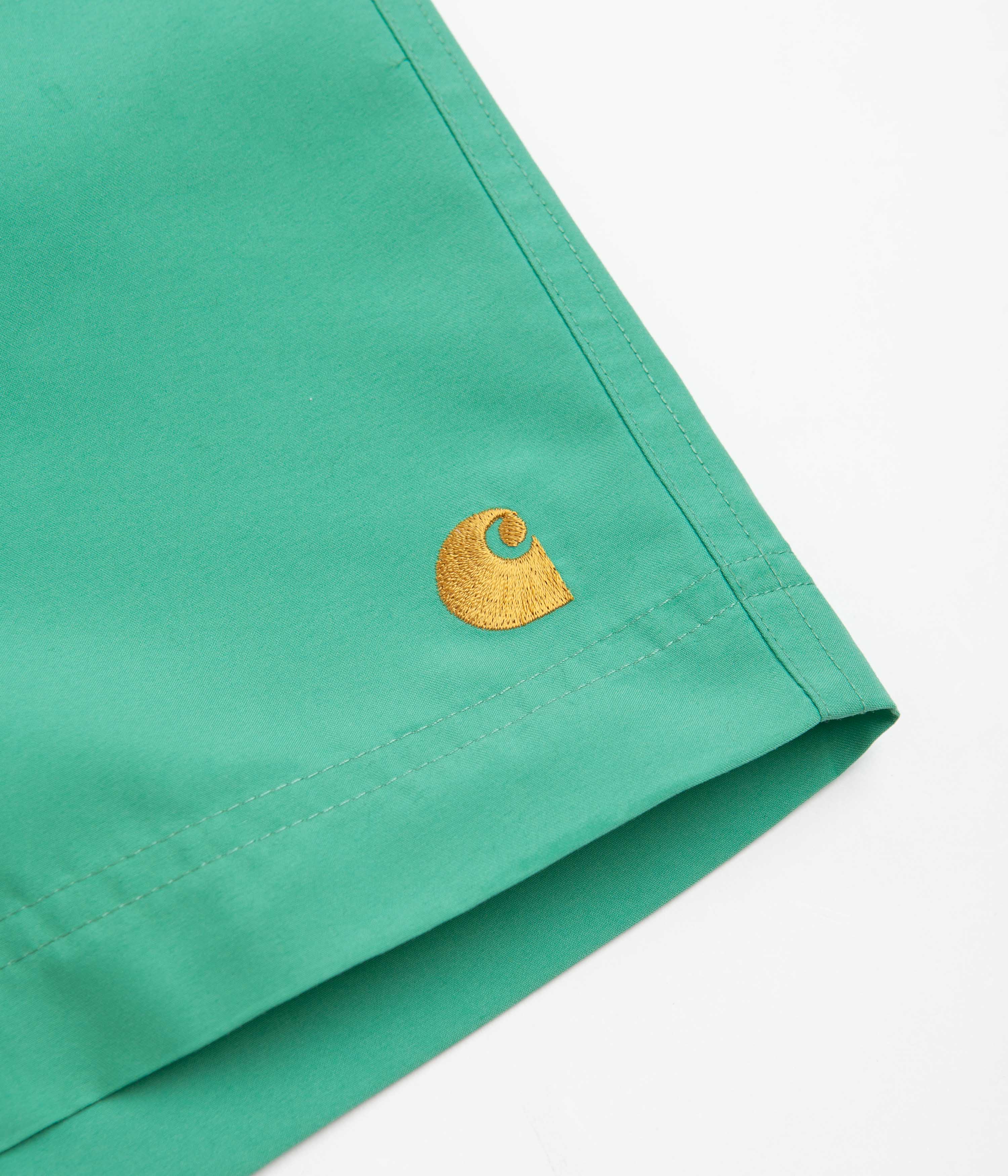Carhartt Aqua Green & Gold Swim Trunks - Dive into Style!