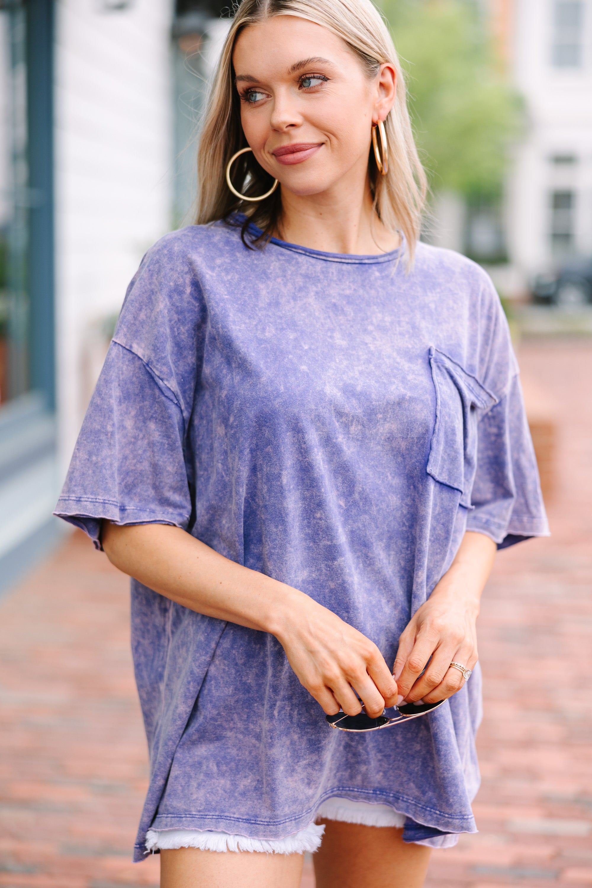 Gorgeous Purple Acid Wash Tee - All You Need!