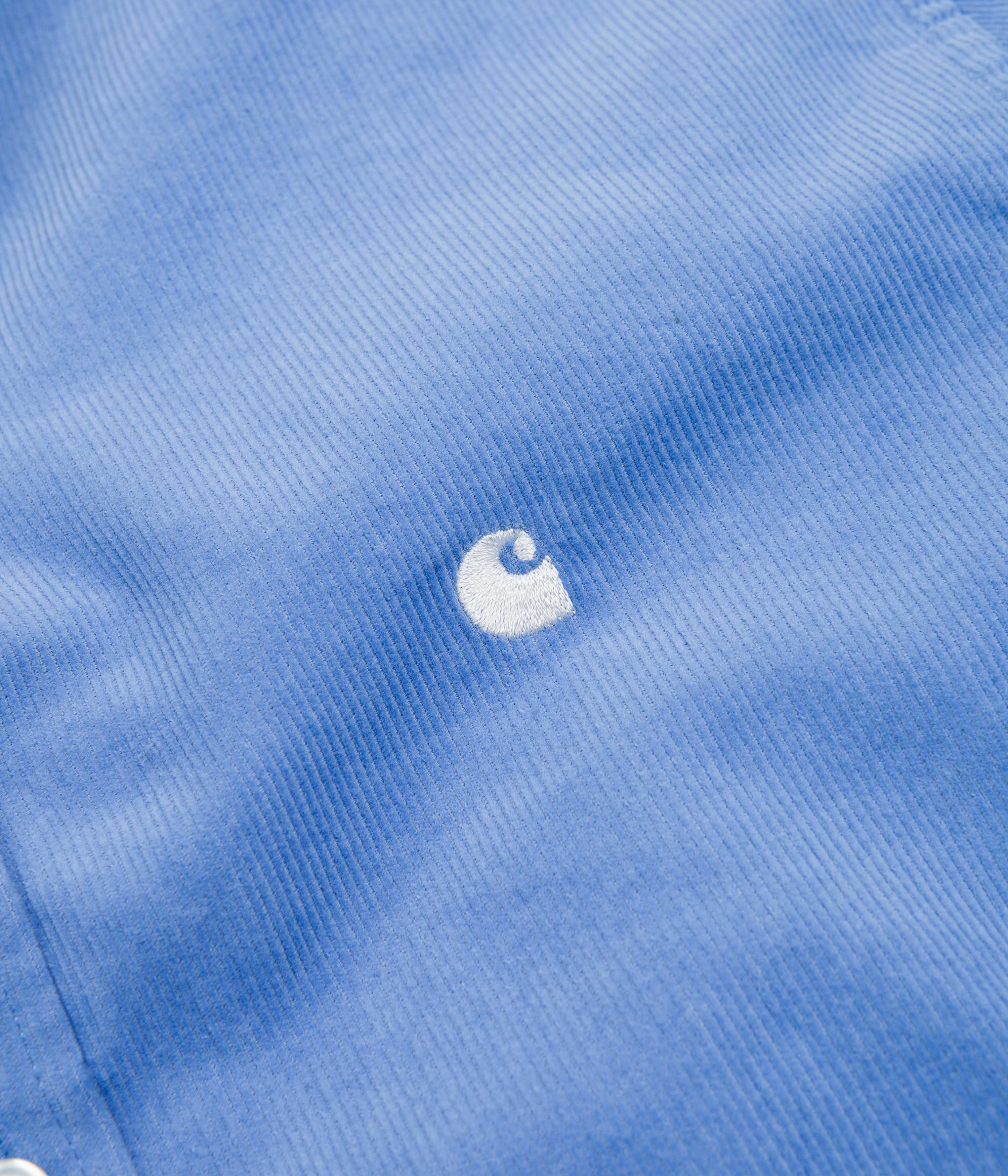 Carhartt Madison Fine Cord Shirt - Stunning Piscine & White