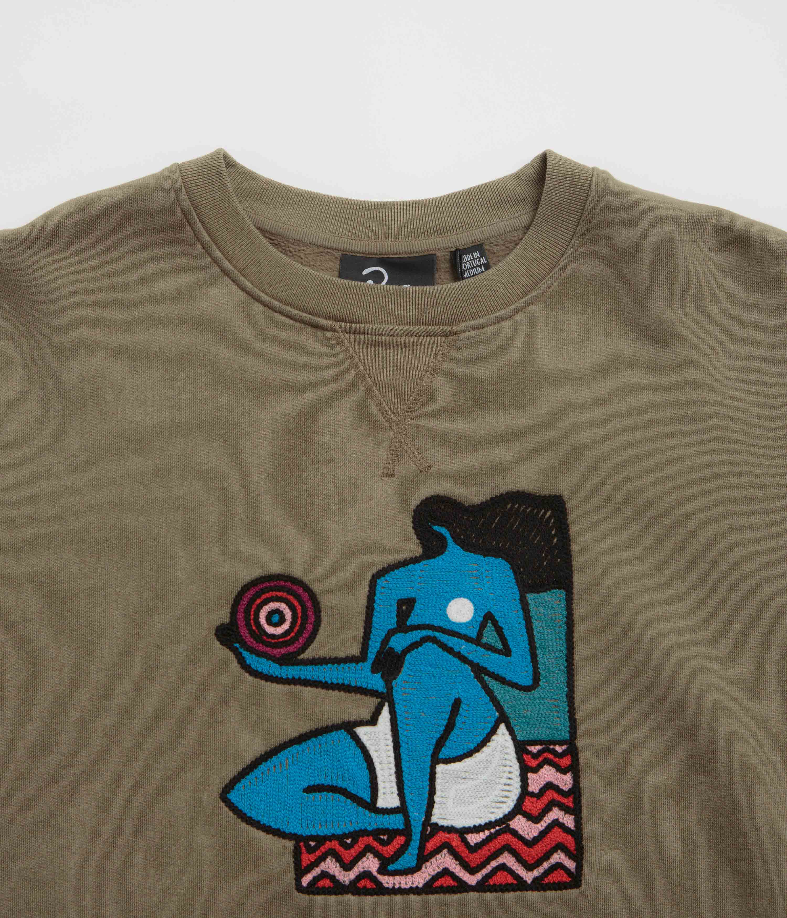 by Parra Future Visions Crewneck Sweatshirt - Stunning Stone Grey