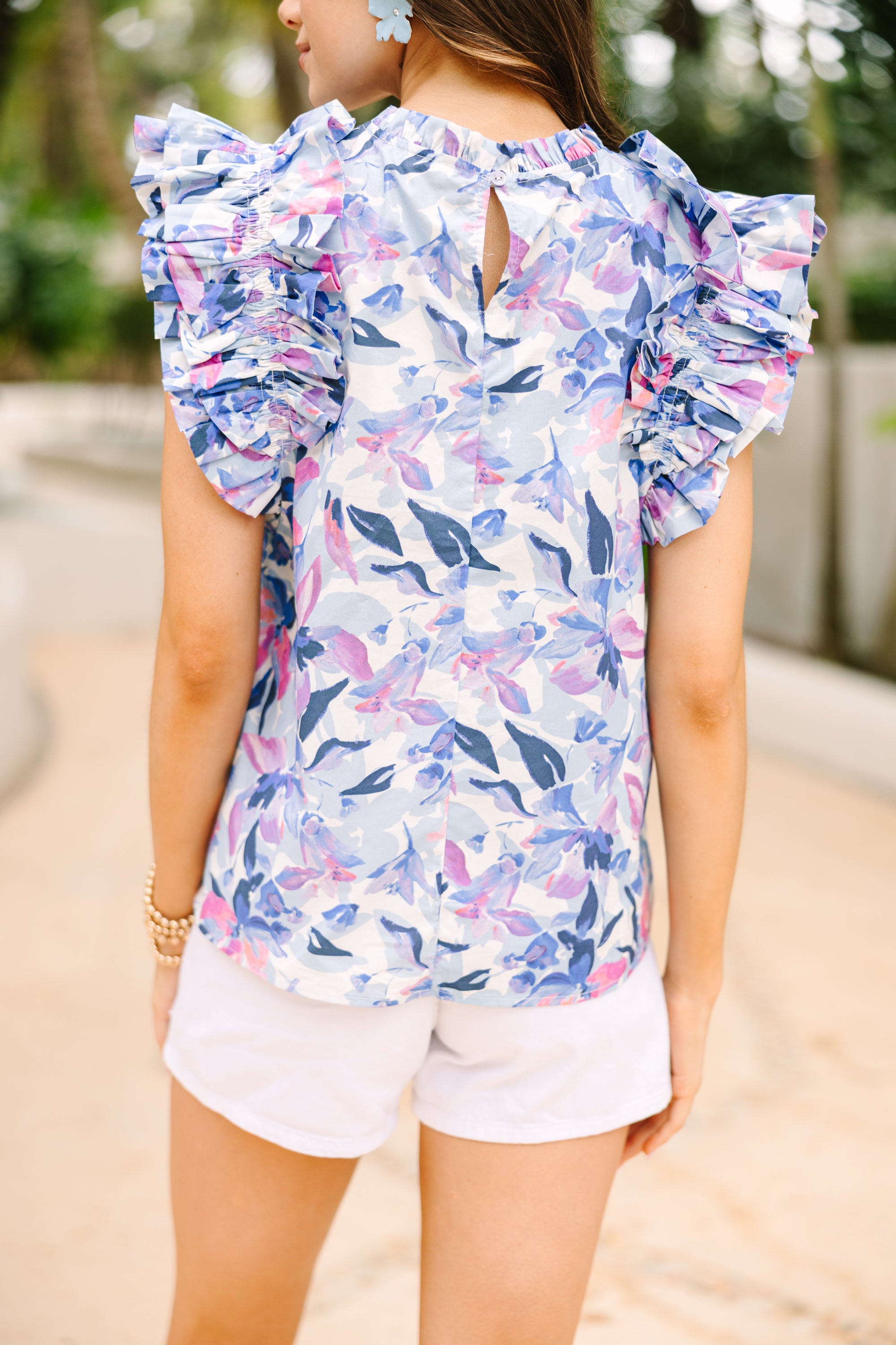 Stunning All Is Well Blue Floral Blouse - A Must-Have!