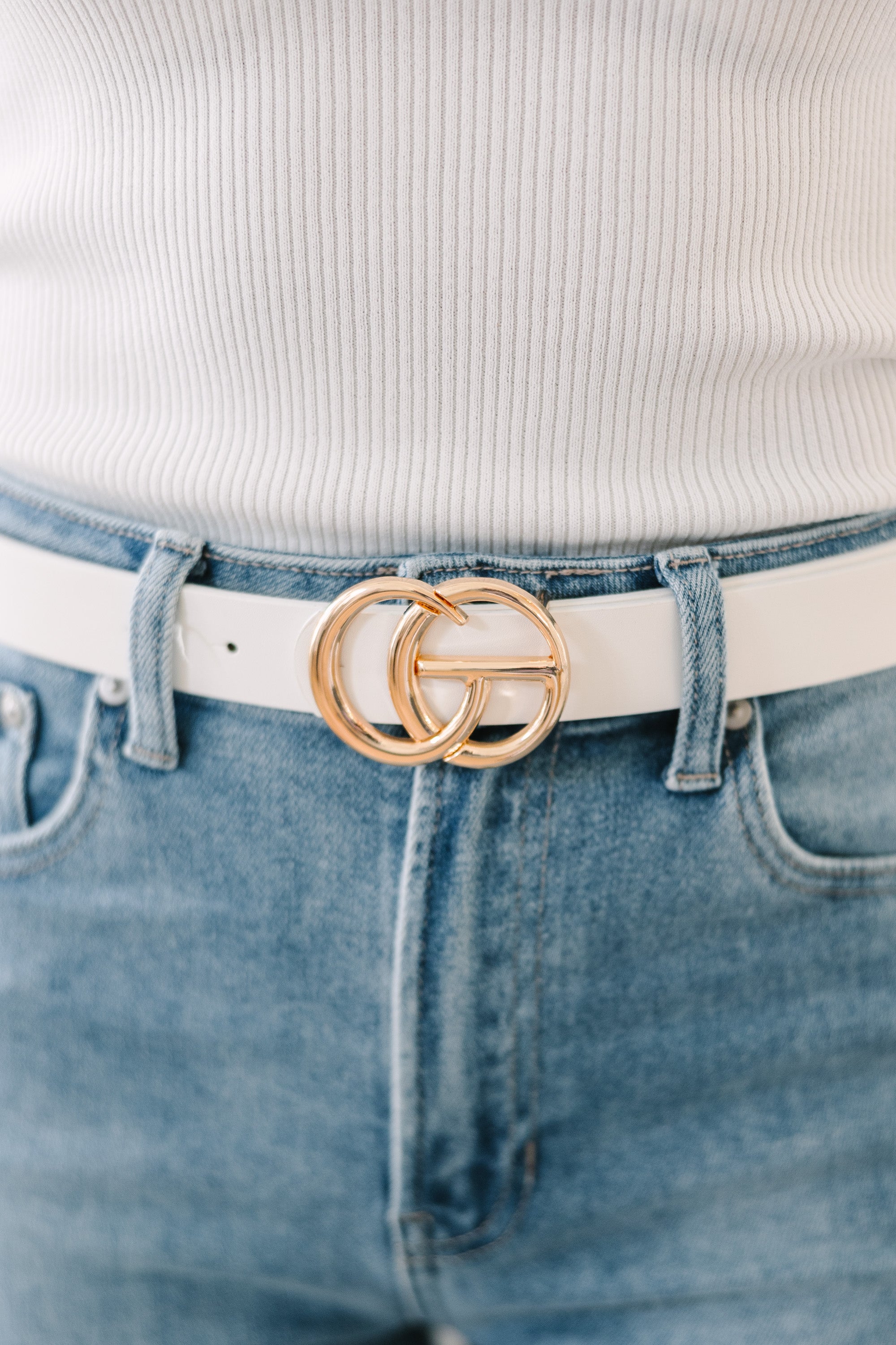 Chic 'Be With You' White Belt