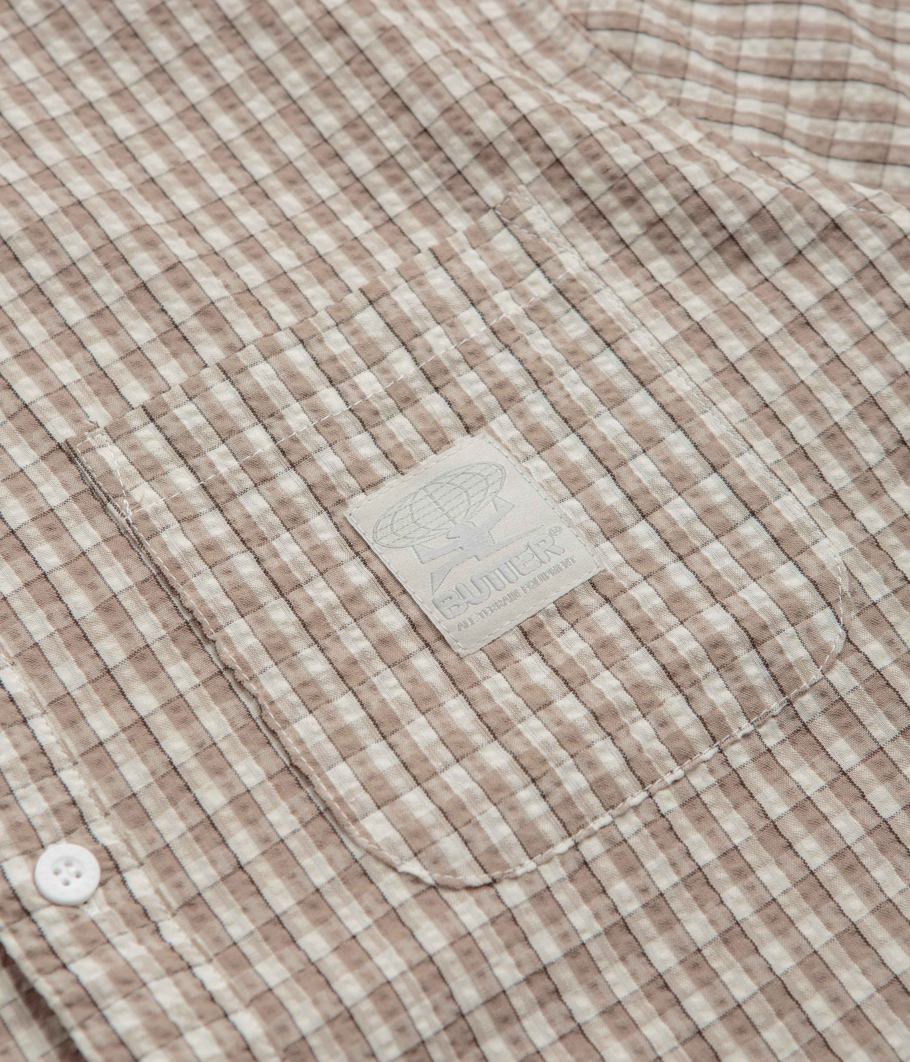 Stylish Butter Goods Taupe Short Sleeve Equipment Shirt