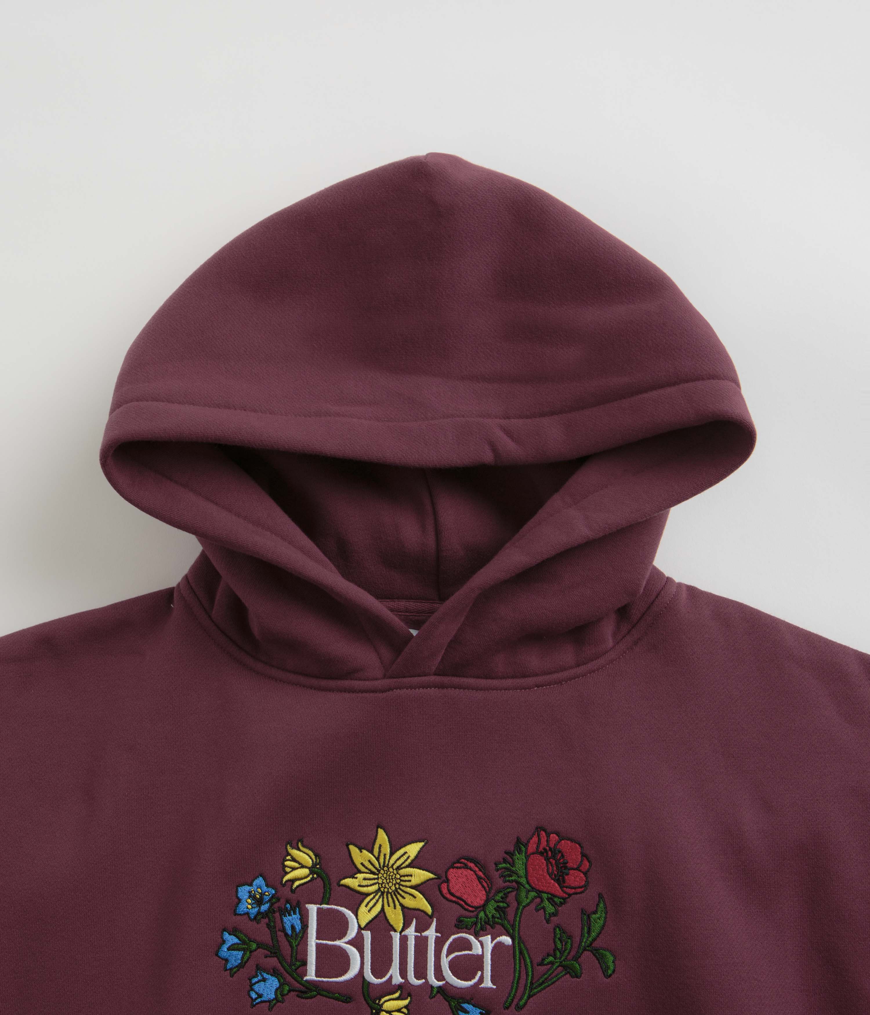 Butter Goods Wine Floral Embroidered Hoodie - A Must-Have!