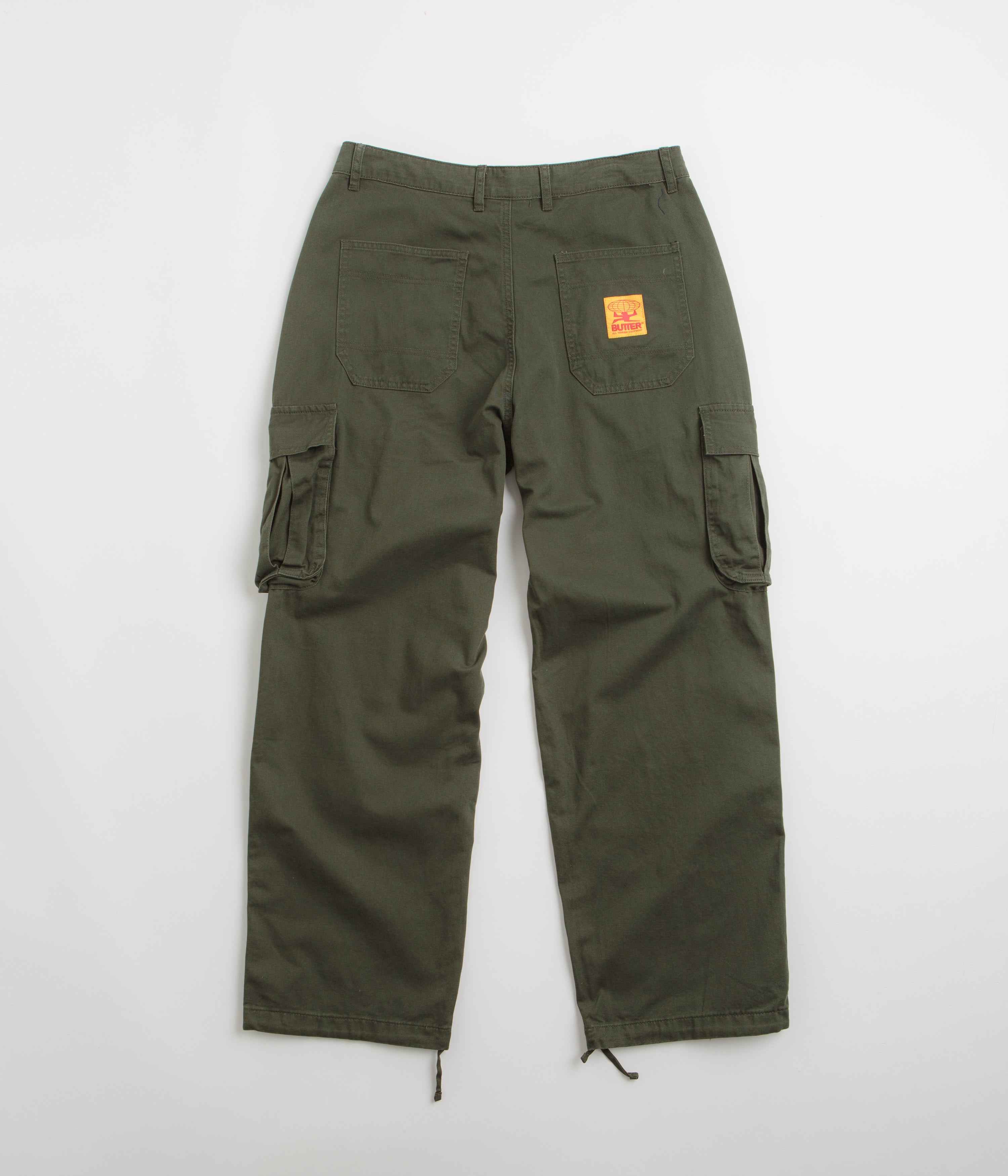 Butter Goods Forest Green Field Cargo Pants - Fashionably Distressed!