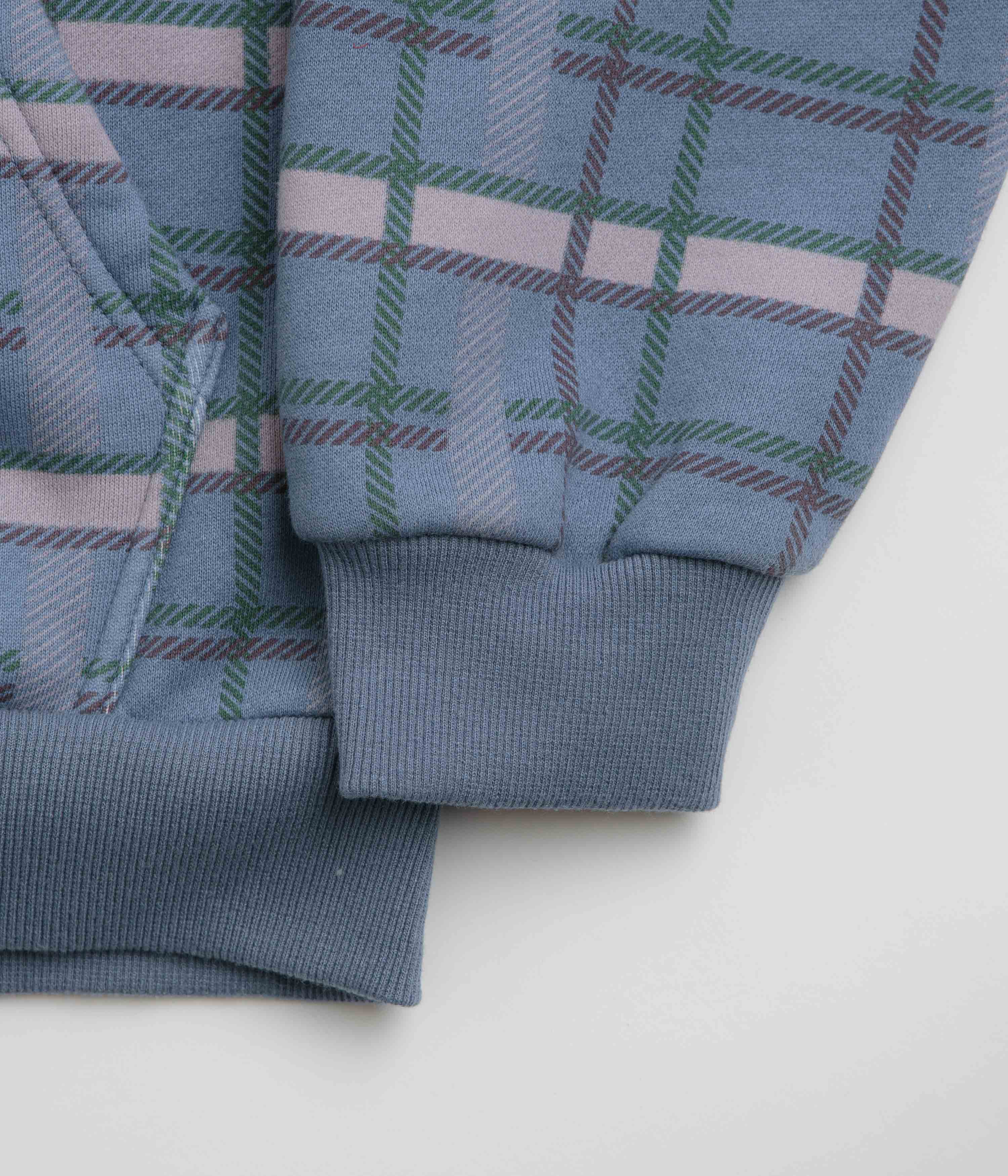 Butter Goods Edge Applique Zip-Thru Hoodie - Stylish Plaid
