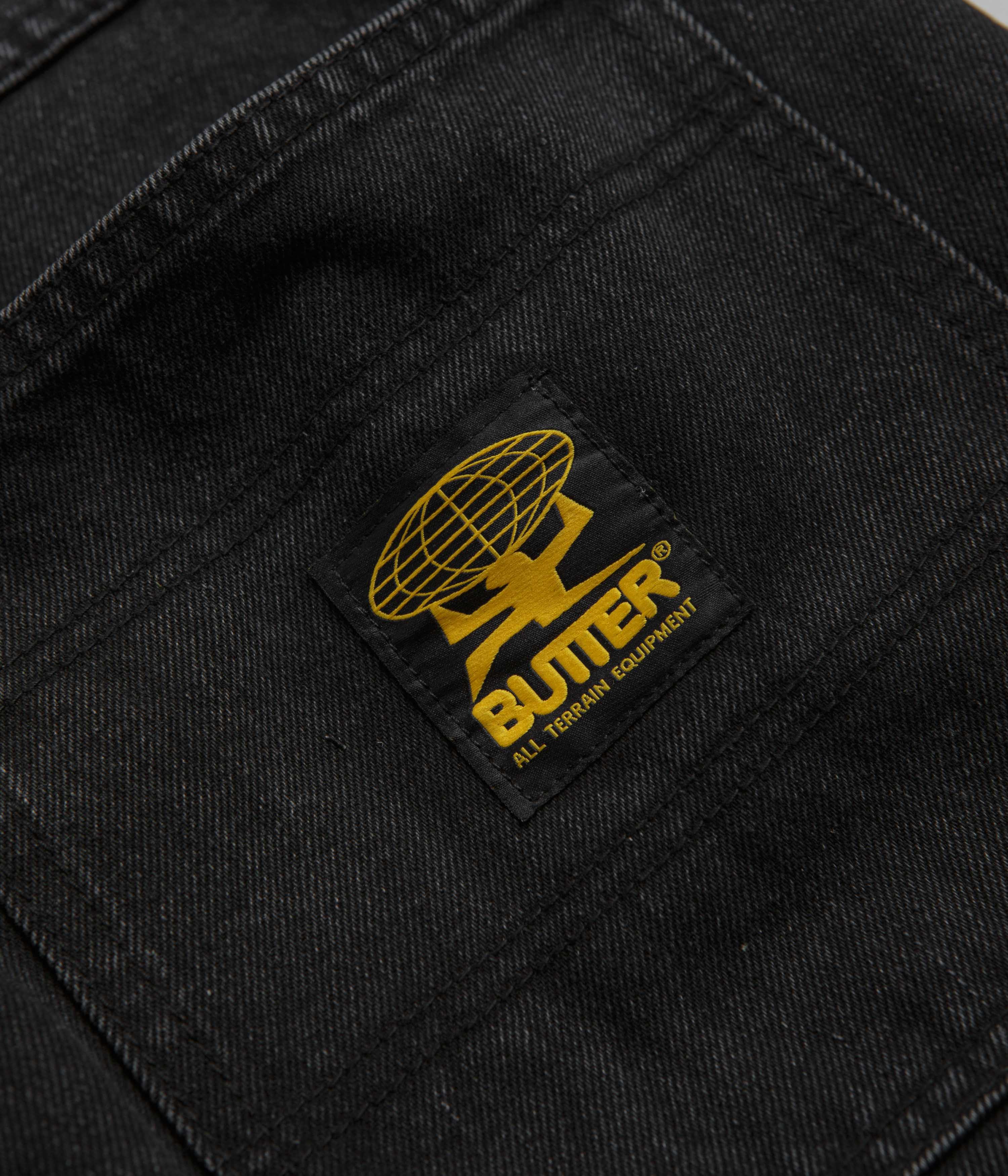 Butter Goods Washed Black Patch Pocket Jeans - Stylish and Comfortable