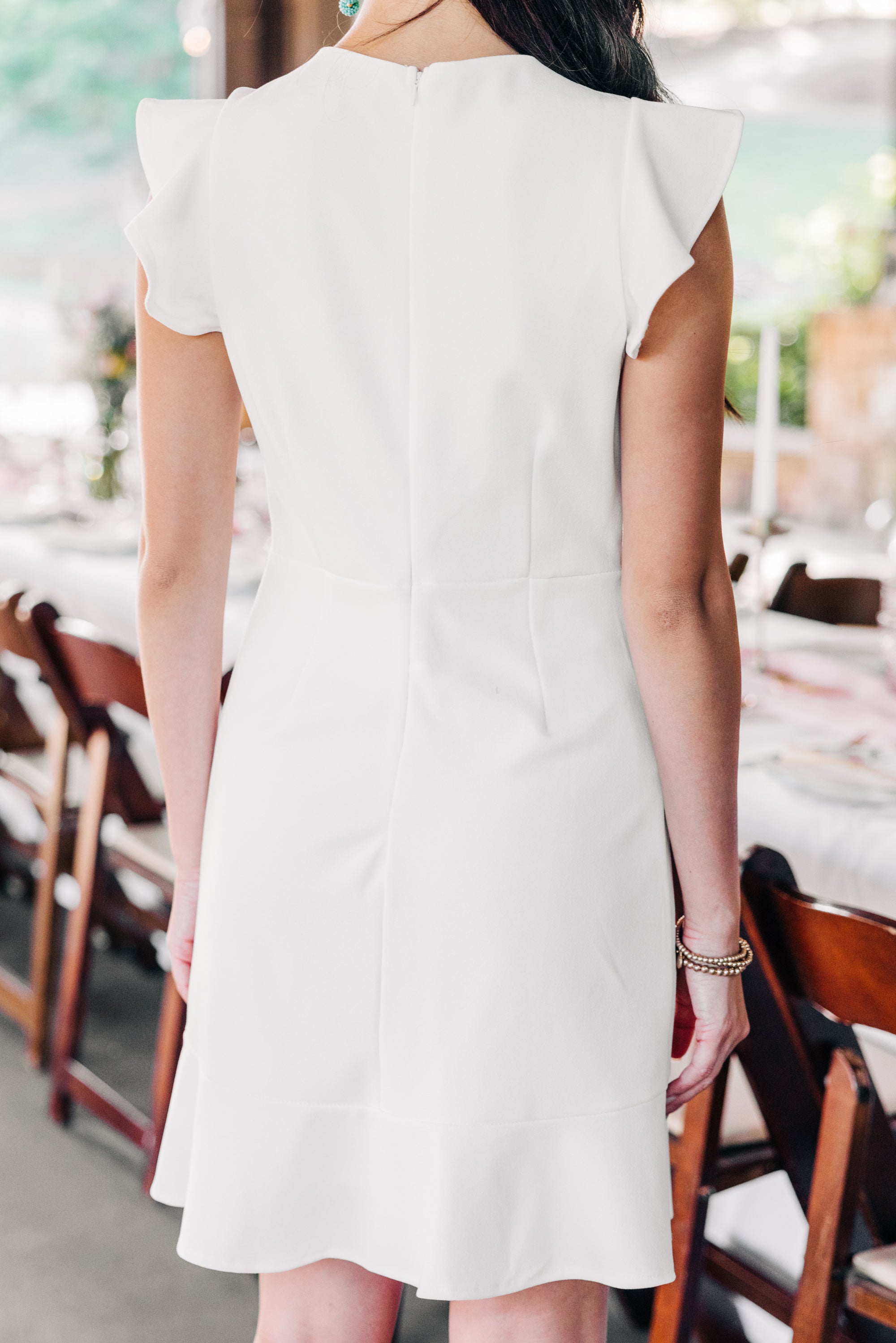 All My Life Stunning White Ruffled Dress