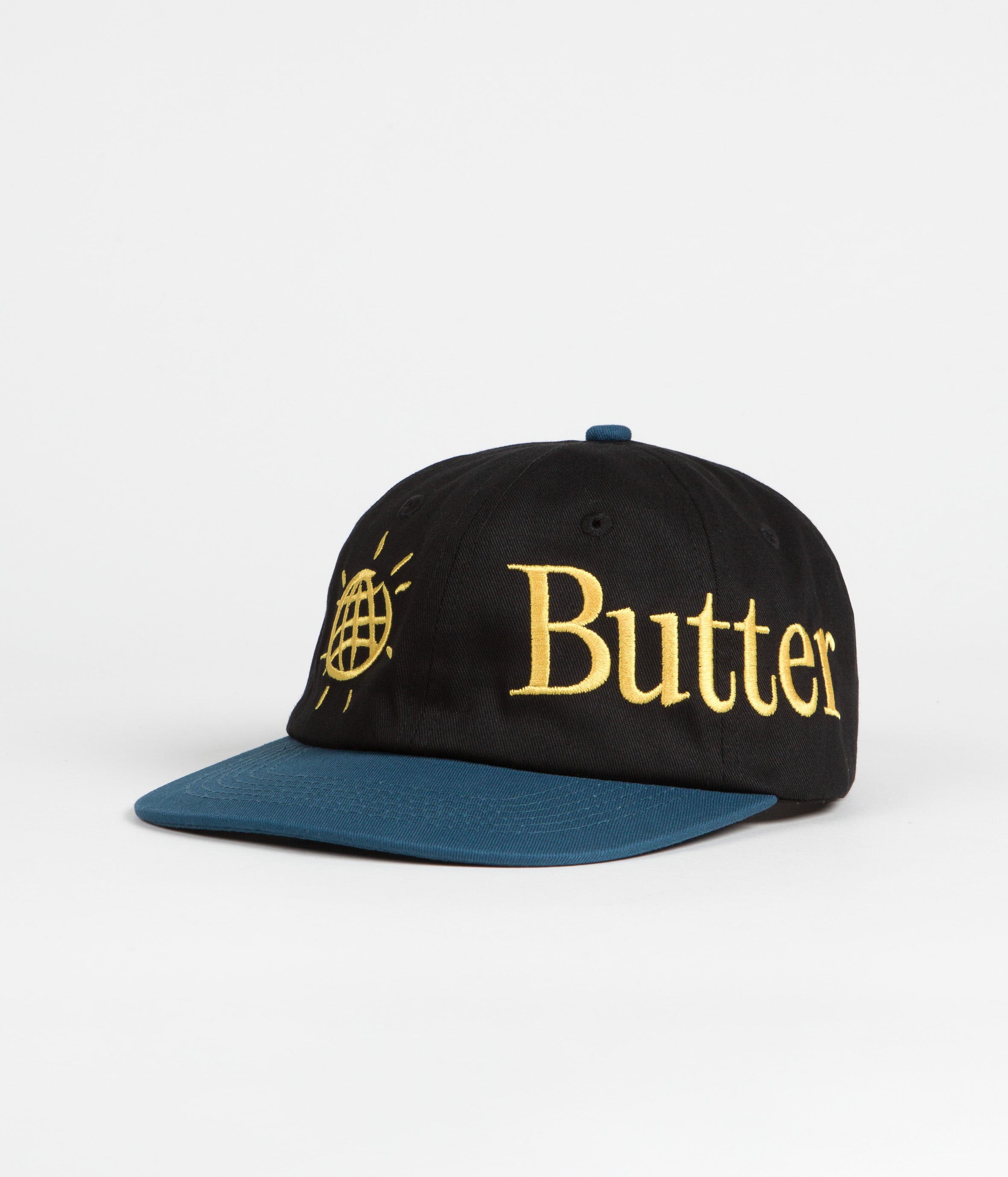Butter Goods Discovery Cap - Stylish Black/Dark Teal Blend