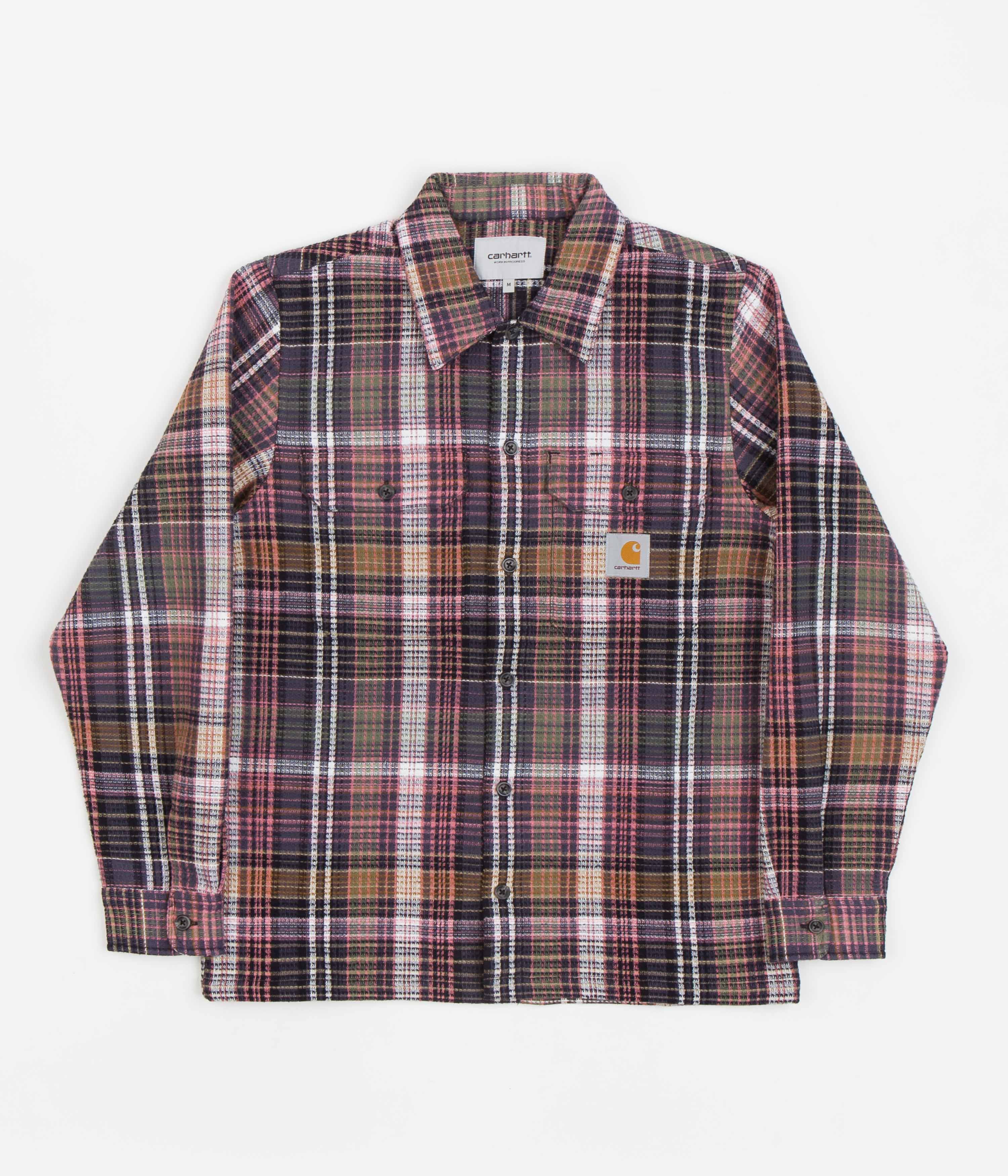 Carhartt Valmon Shirt - Stunning Valmon Check in Hamilton Brown