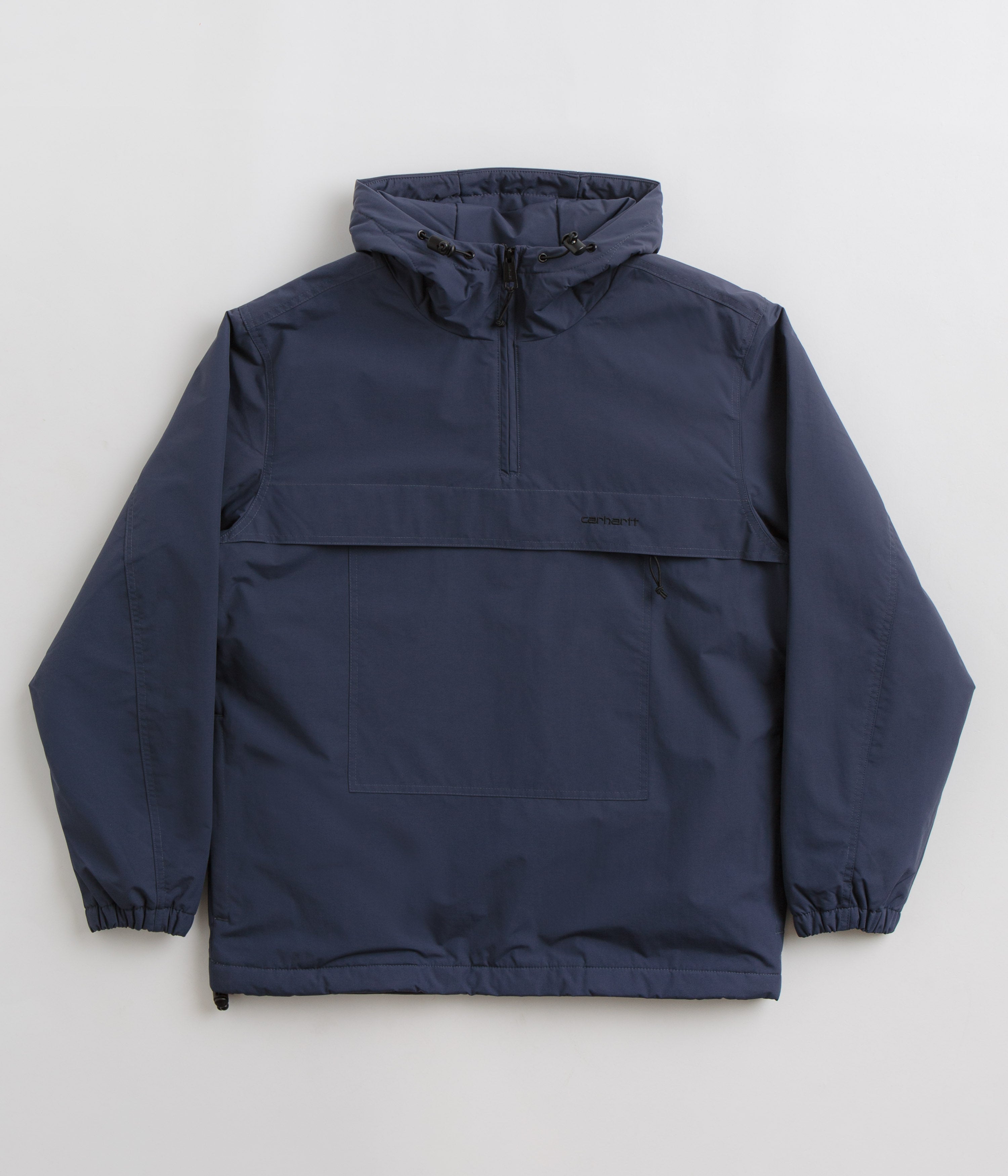 Carhartt Blue/Black Windbreaker Pullover Jacket - The Ultimate Style and Function Combo