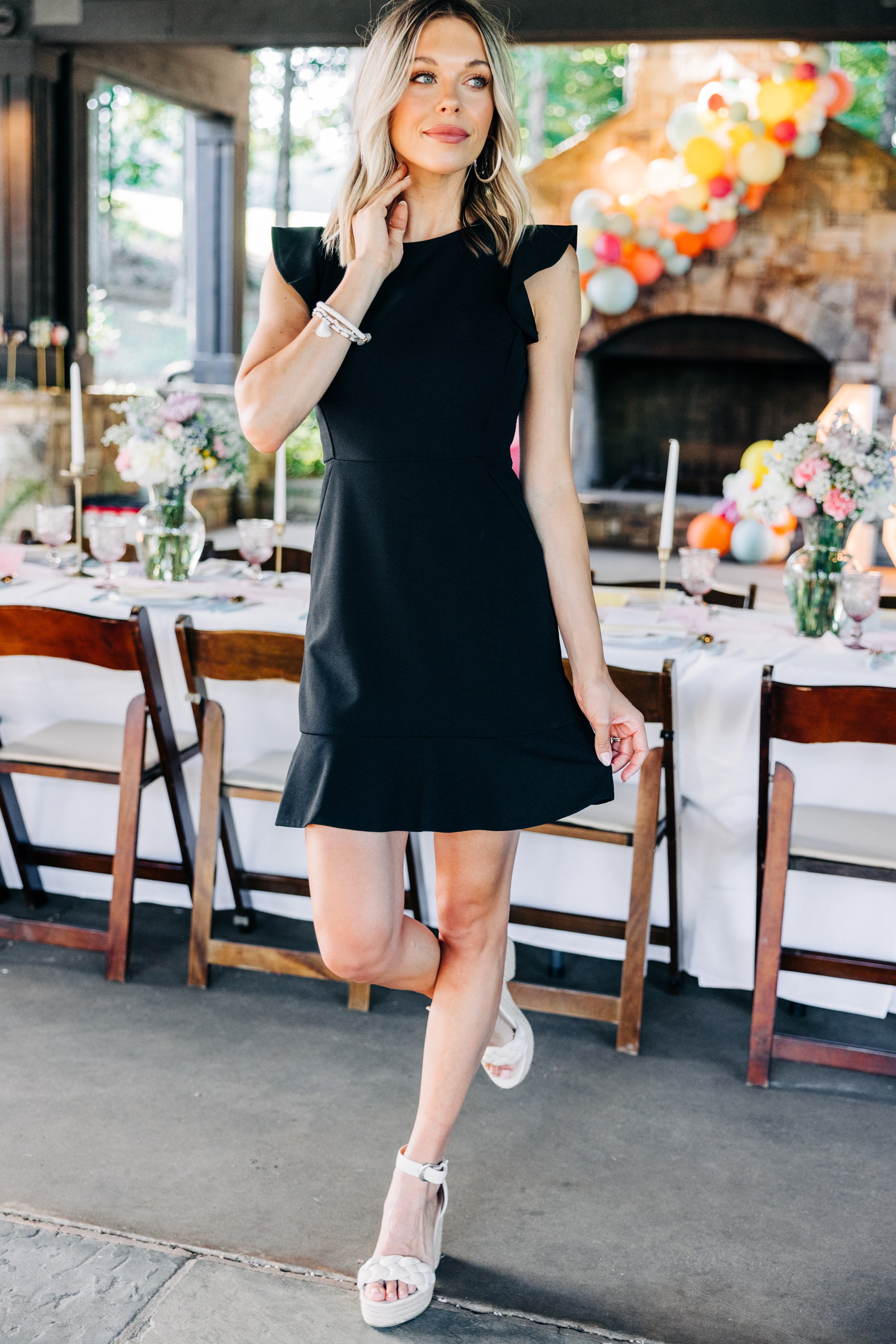 All My Life Stunning Black Ruffled Dress - A Must-Have!