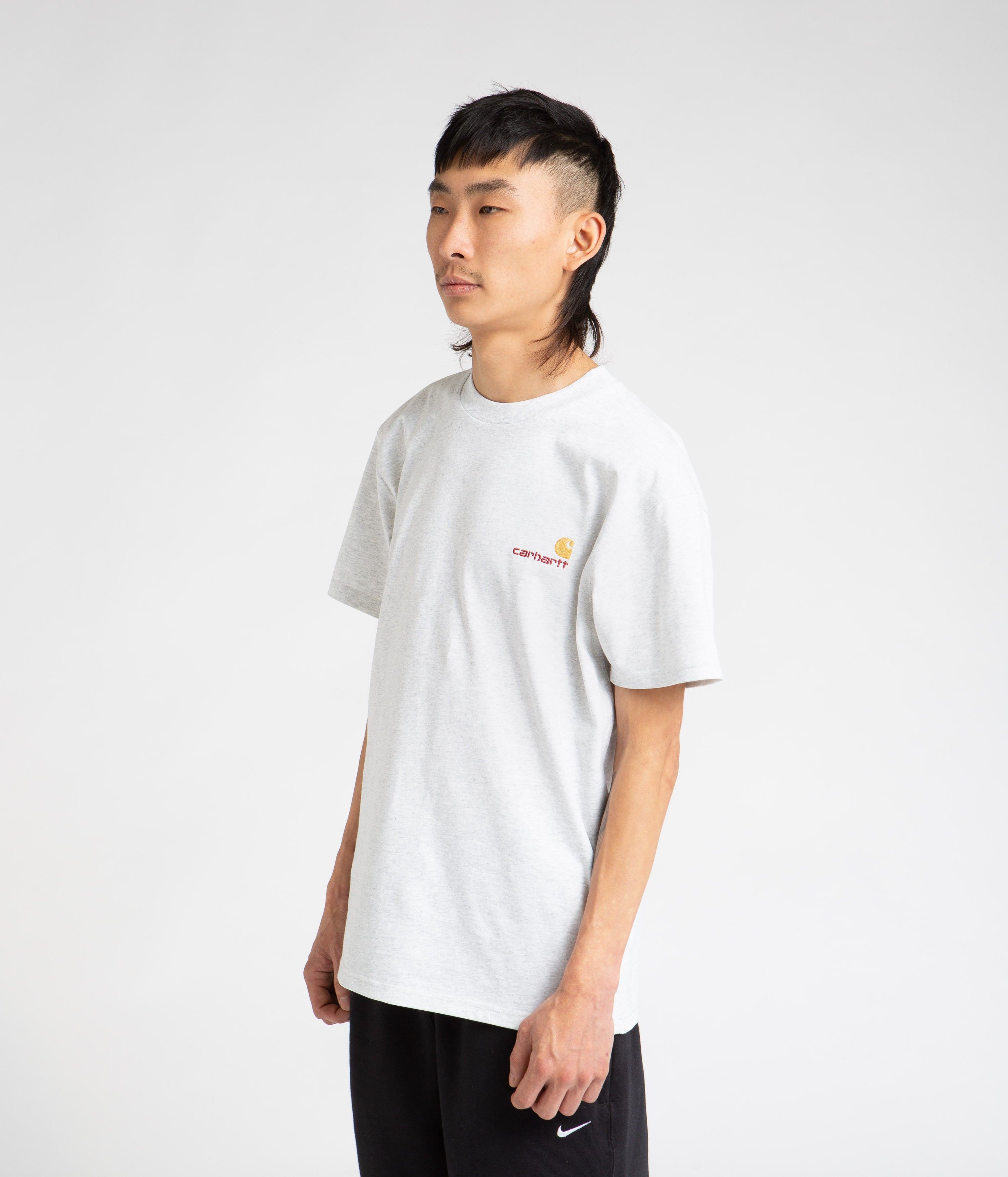 Carhartt's Stunning American Script T-Shirt in Ash Heather