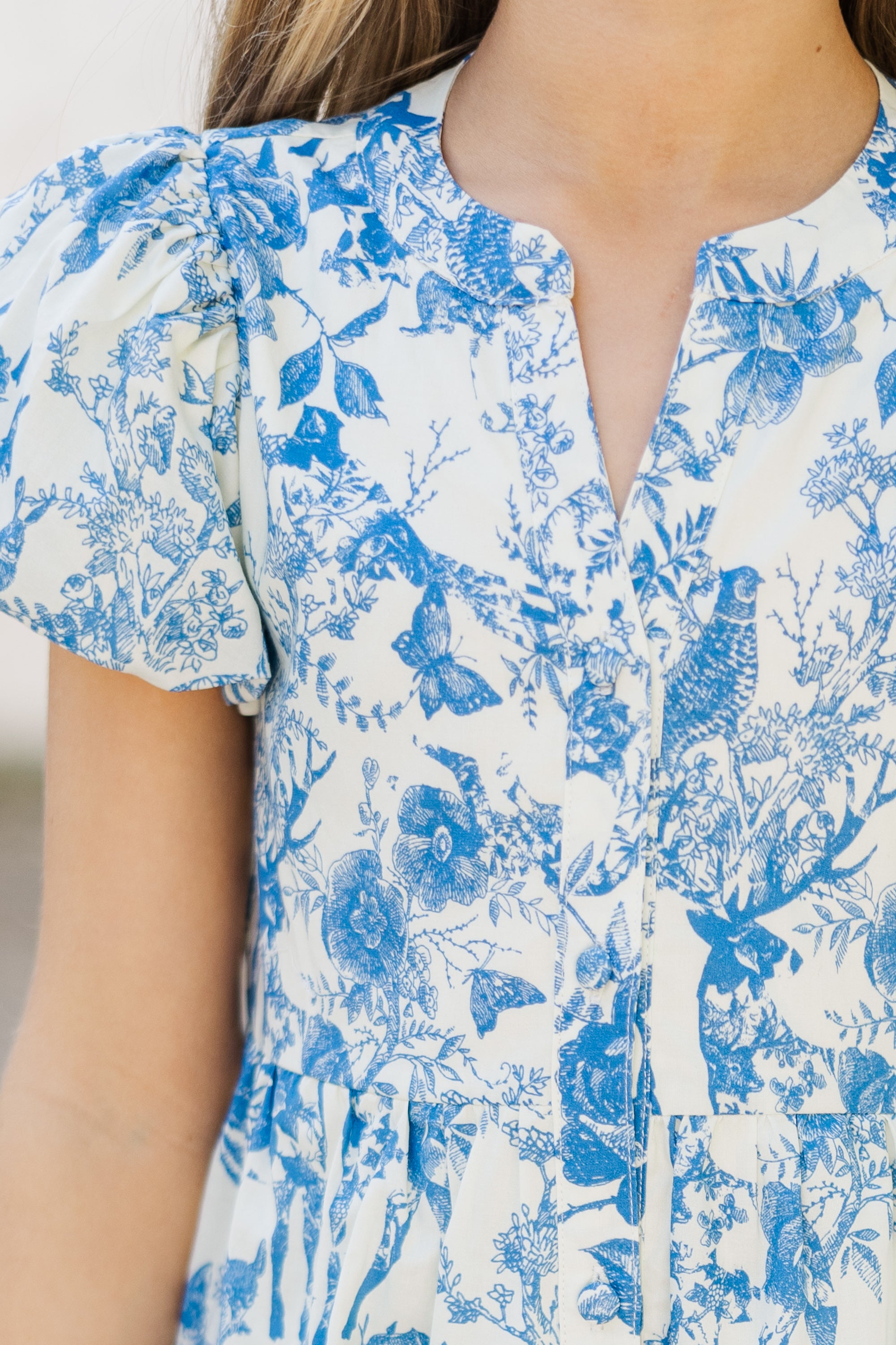 Girls' Blue Toile Dress: Absolutely Perfect for You!