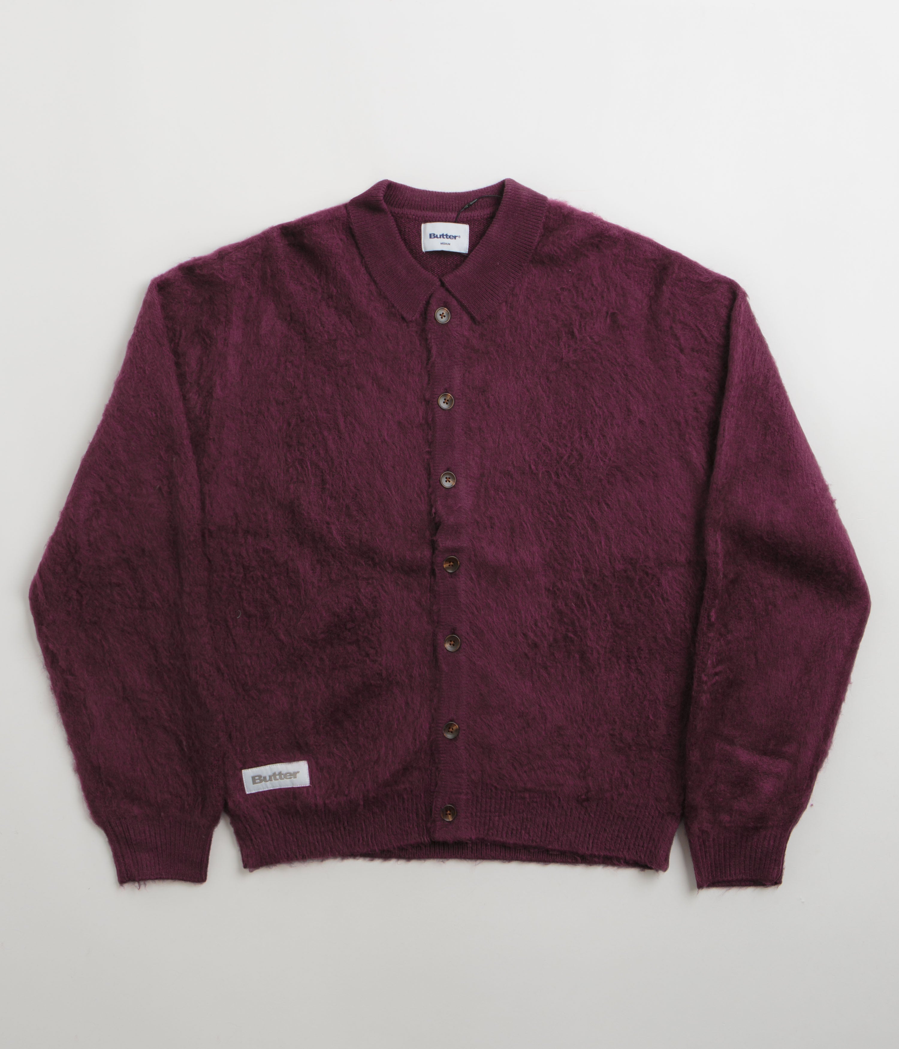 Butter Goods' Stunning Port Mohair Button - Up Knitted Shirt