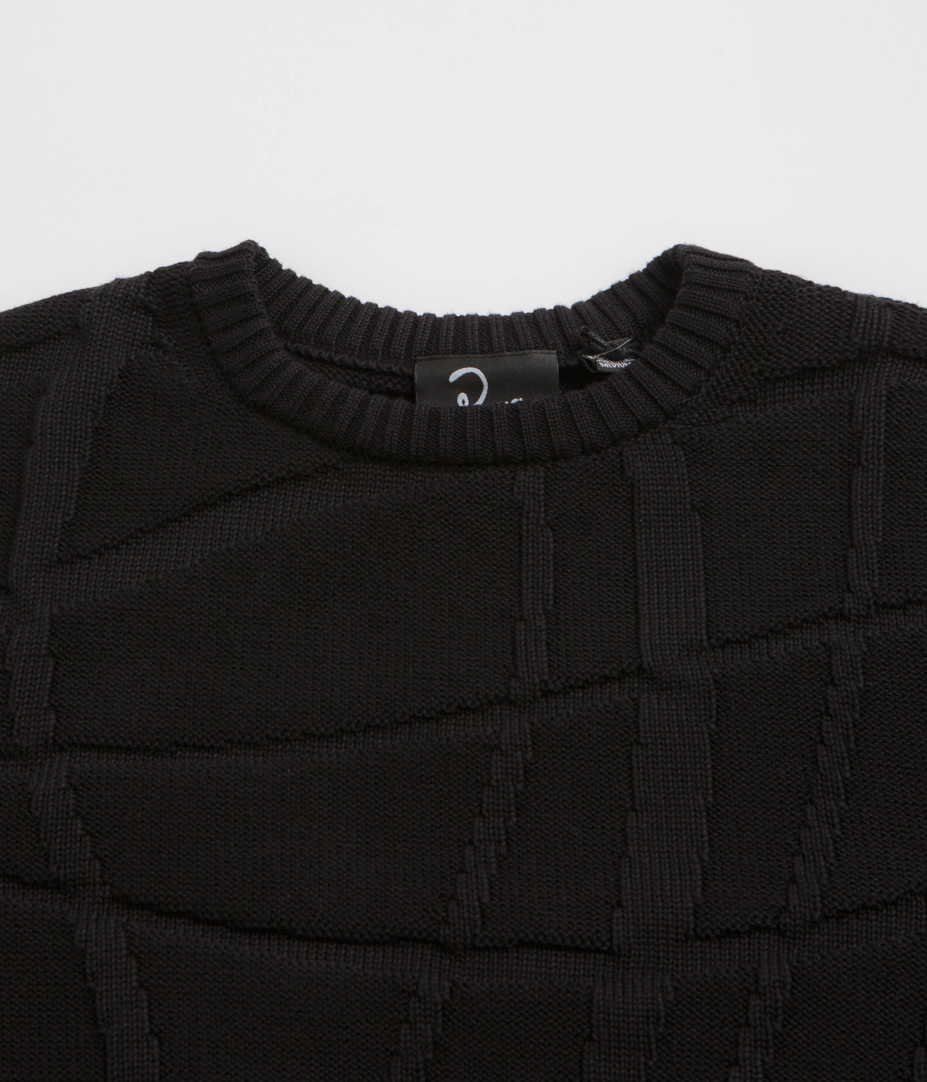 Parra's Stunning Black Abstract Village Knitted Sweatshirt - Grab Yours Now!
