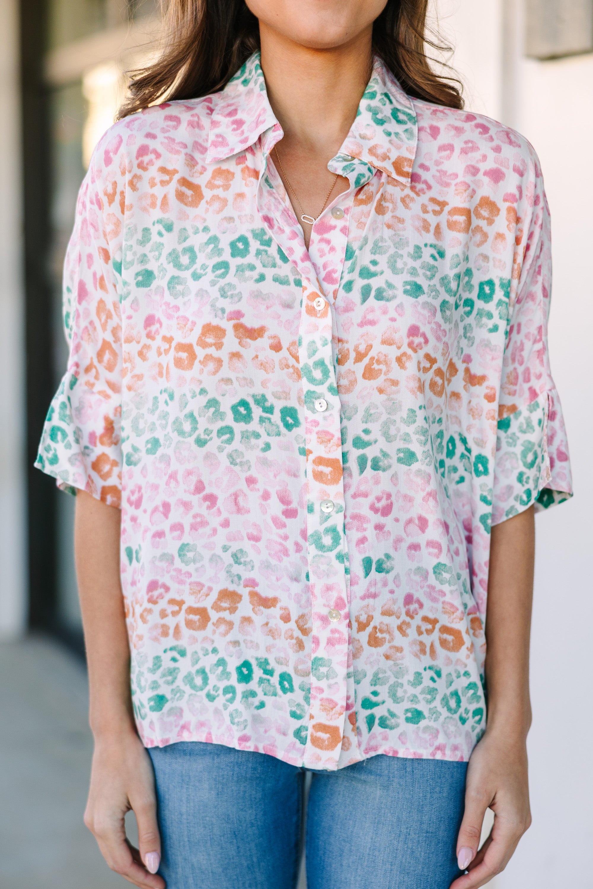 Be On Your Way Pink Leopard Chic Blouse - A Must - Have Fashion Piece