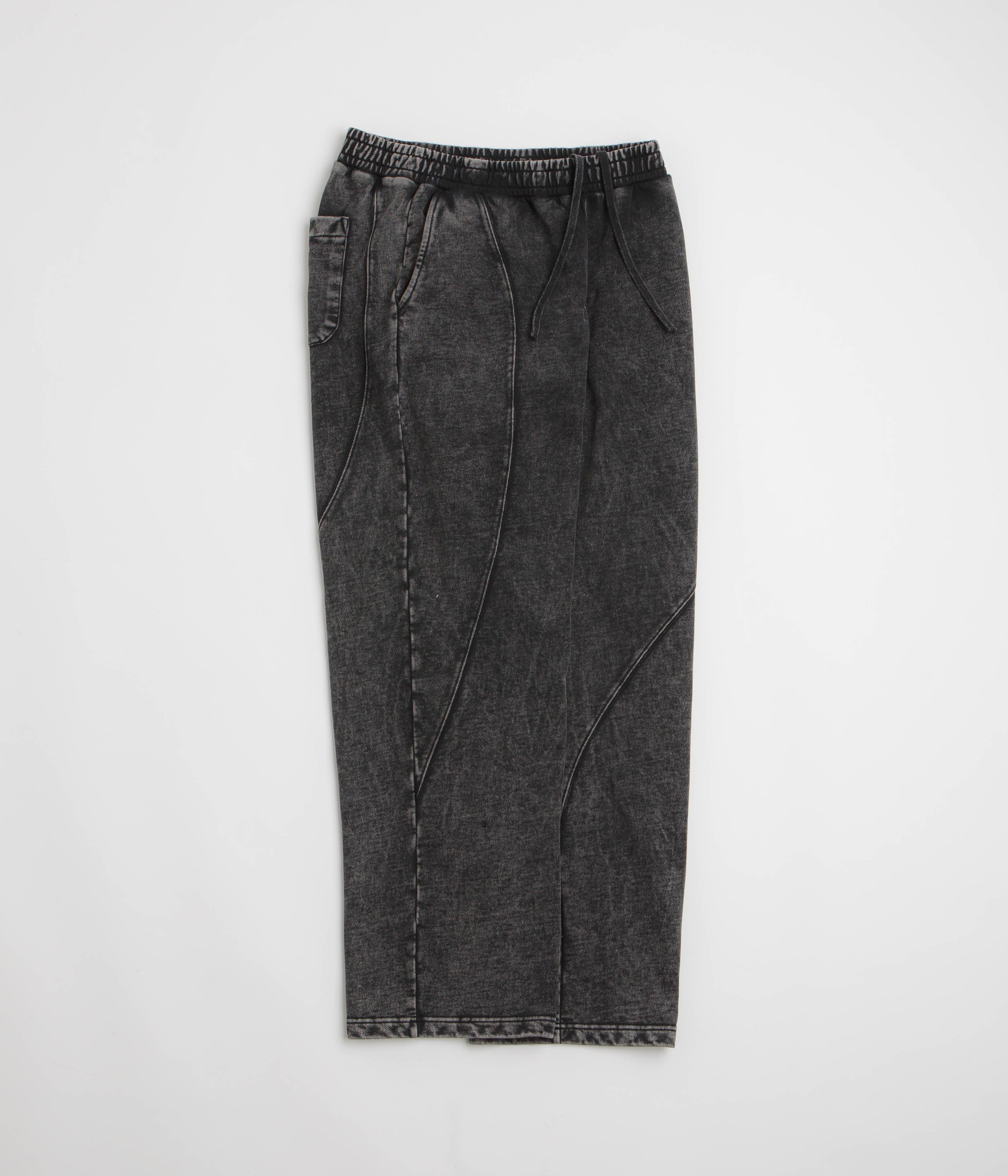 Dime Cyclone French Terry Pants - Stunning Black Snow Washed